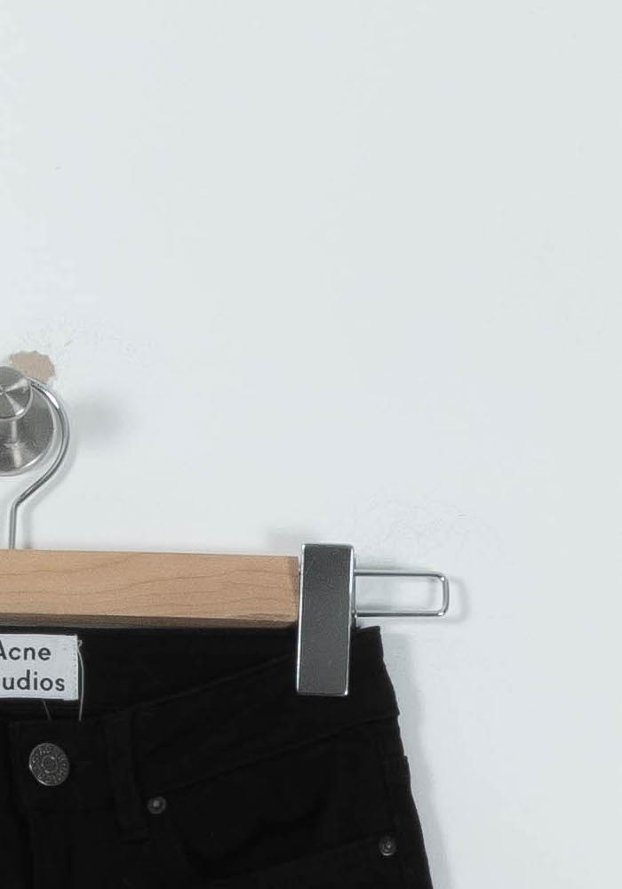 Cropped slim jeans with studs ACNE STUDIOS - Seconde Main Black