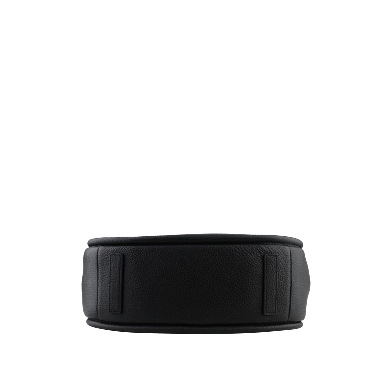 Sac porté épaule en cuir de vachette POURCHET Noir