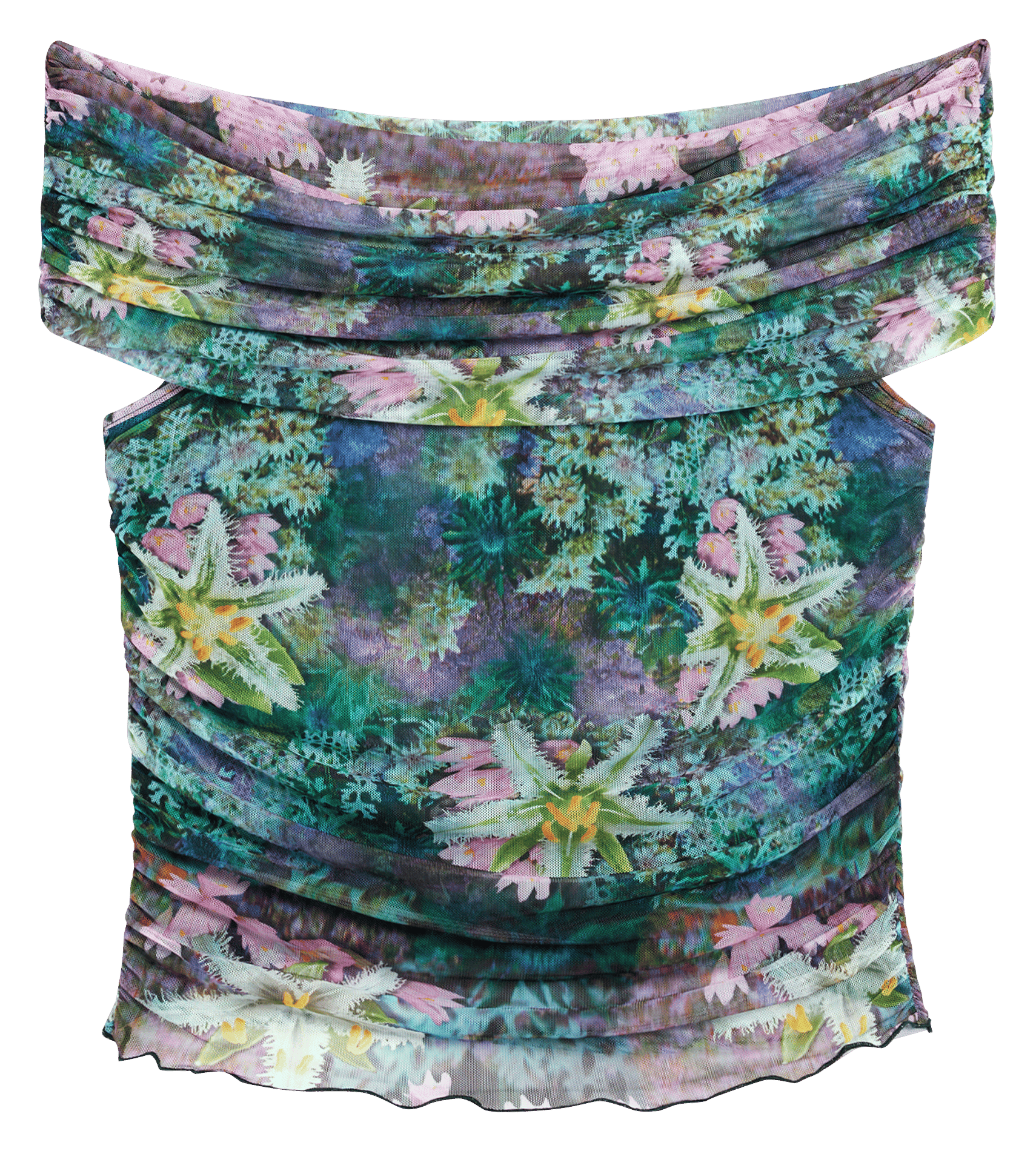 Top à imprimé floral DESIGUAL Vert