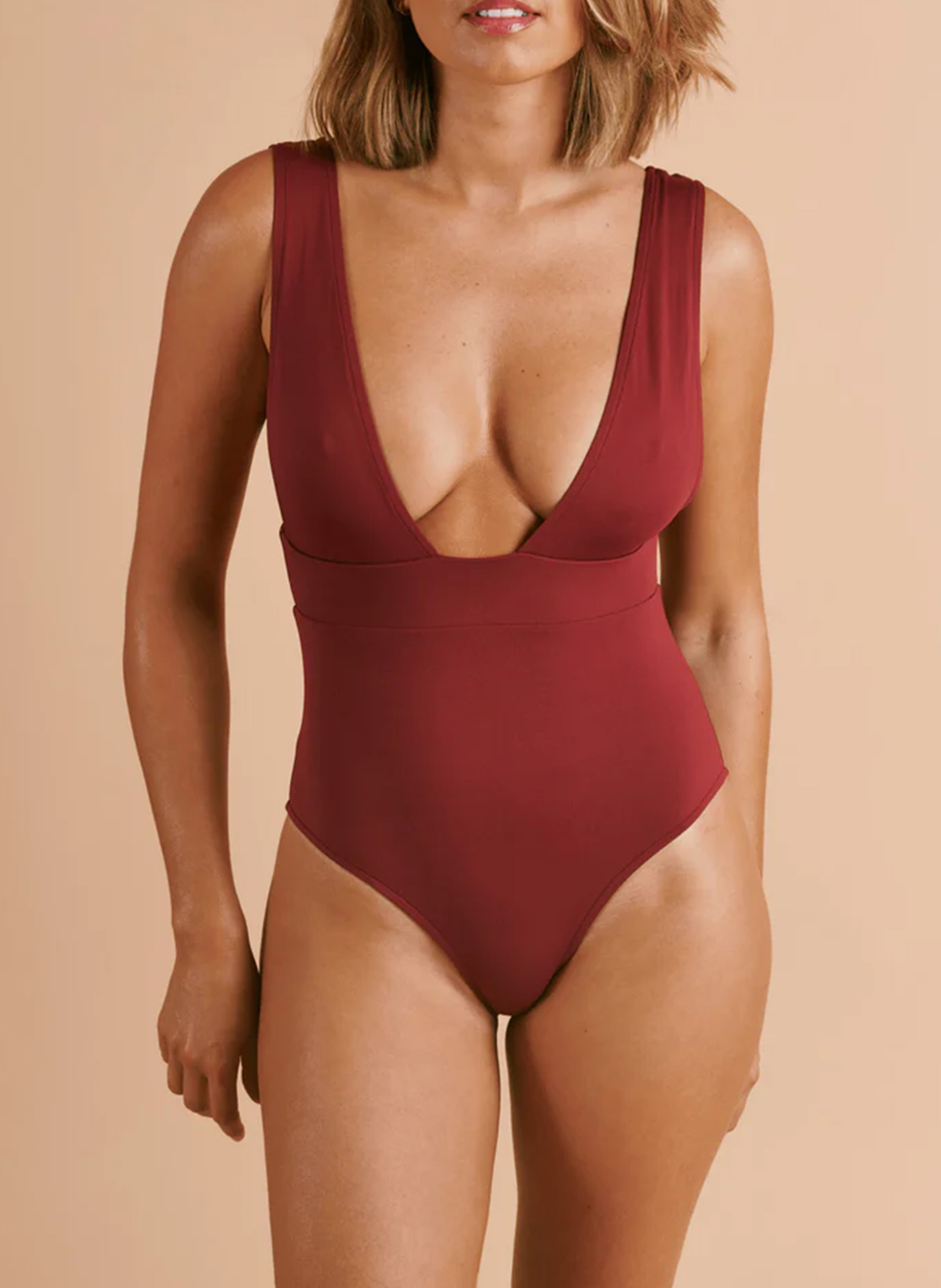 Maillot de bain 1 pièce ANJA PARIS Marron
