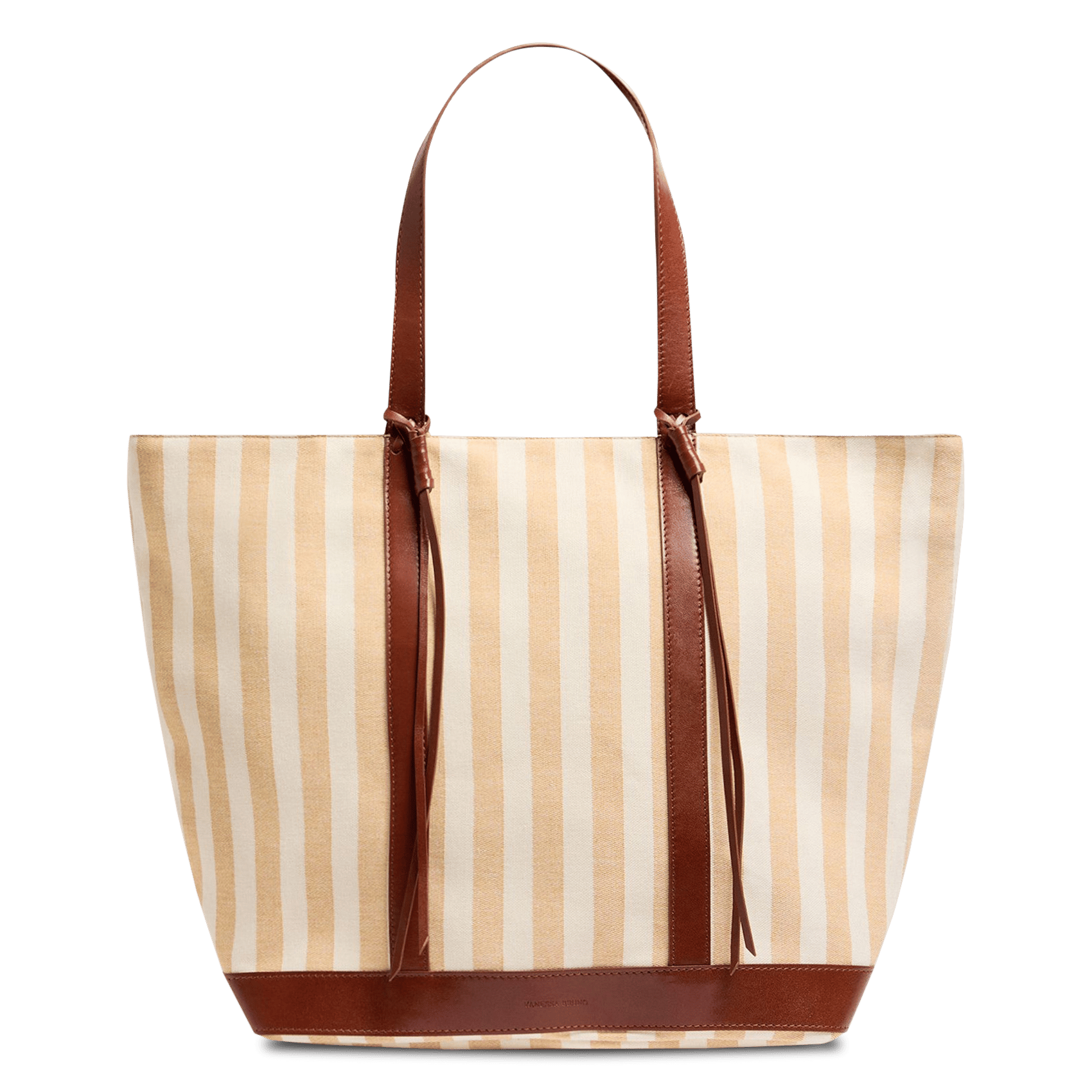 Gestreepte shopper VANESSA BRUNO Geel