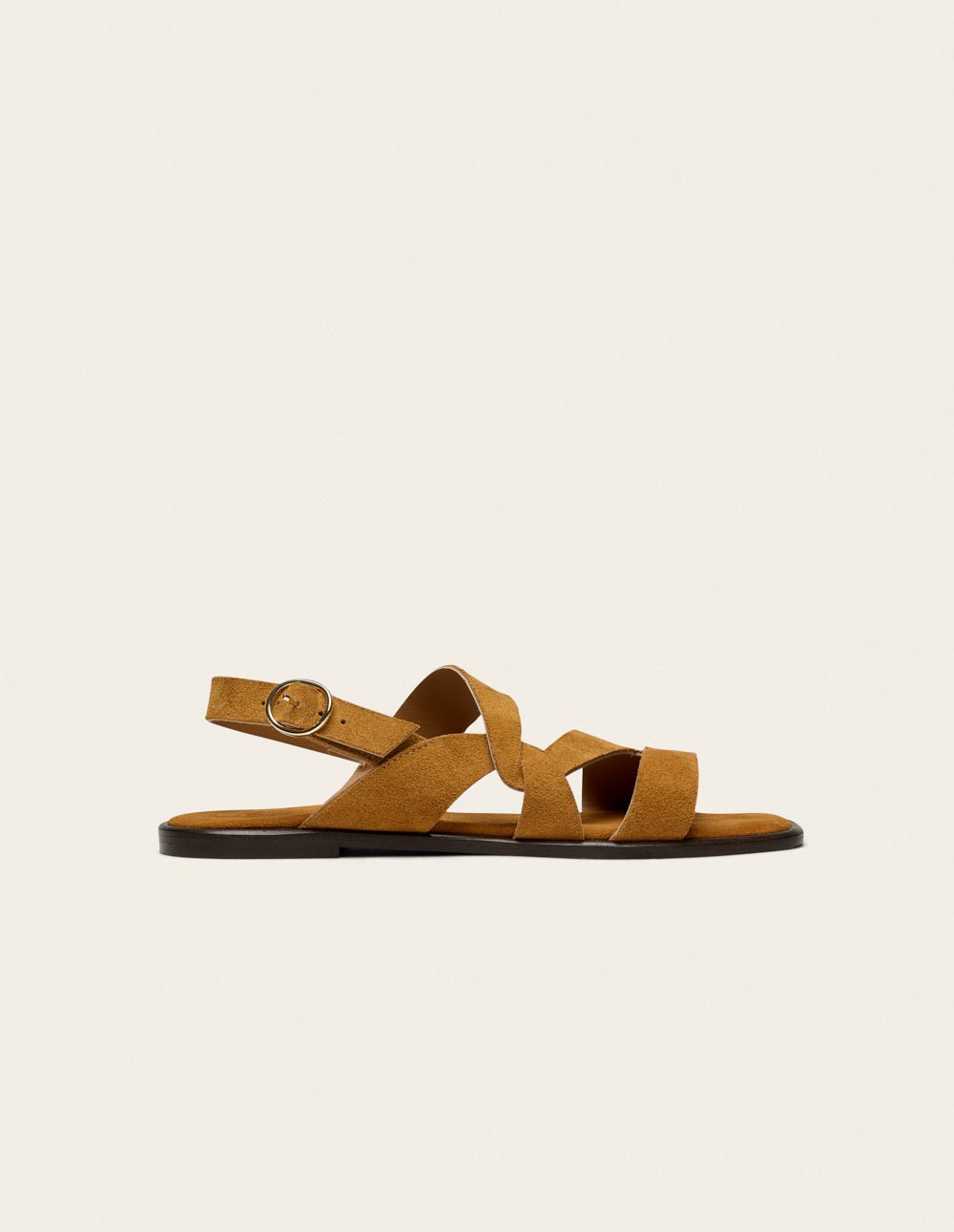 Faux leather sandals ODAJE Brown
