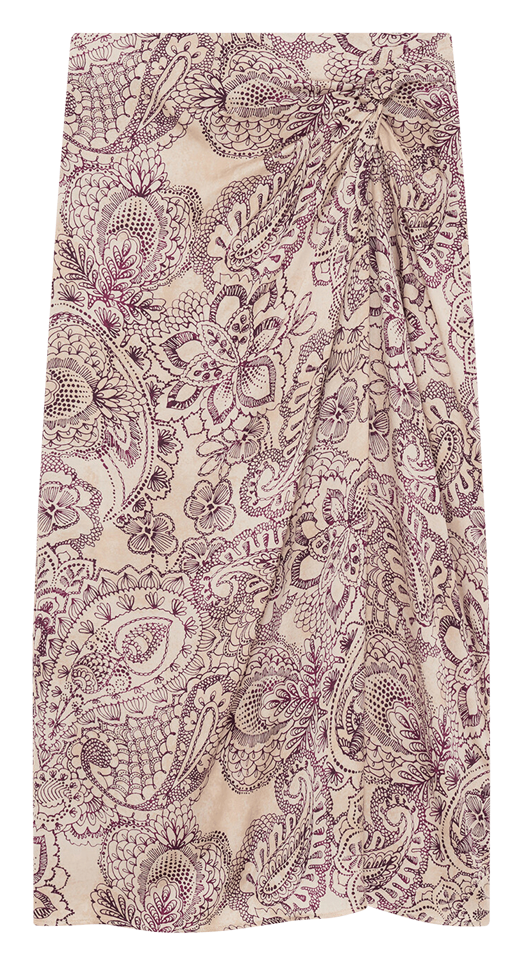 Jupe midi imprimée CAROLL Beige