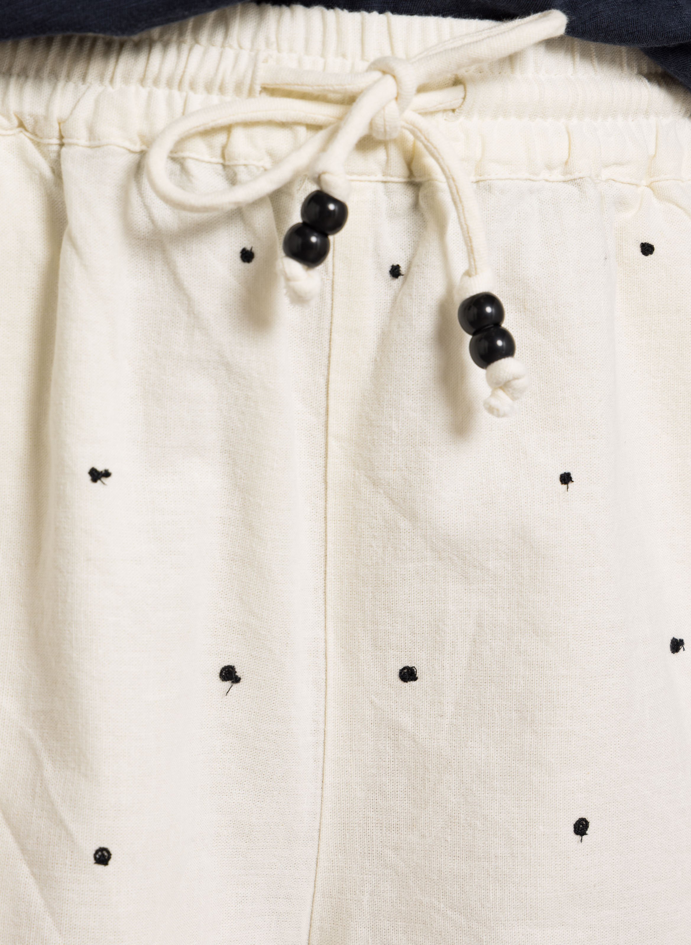 Katoenen mix recht model met borduurwerk FABIENNE CHAPOT Wit