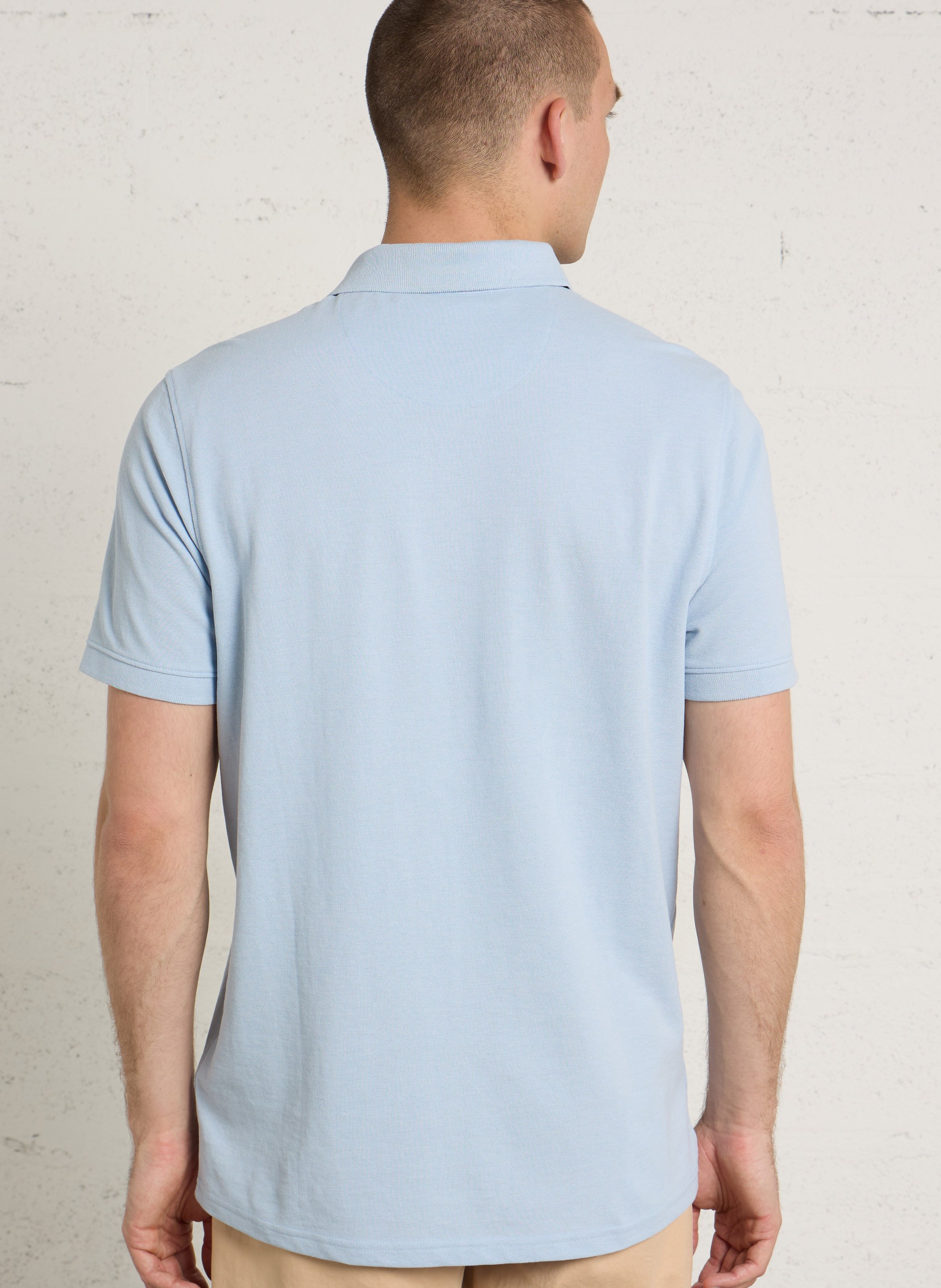 Short-sleeved organic cotton polo shirt CHEVIGNON Blue