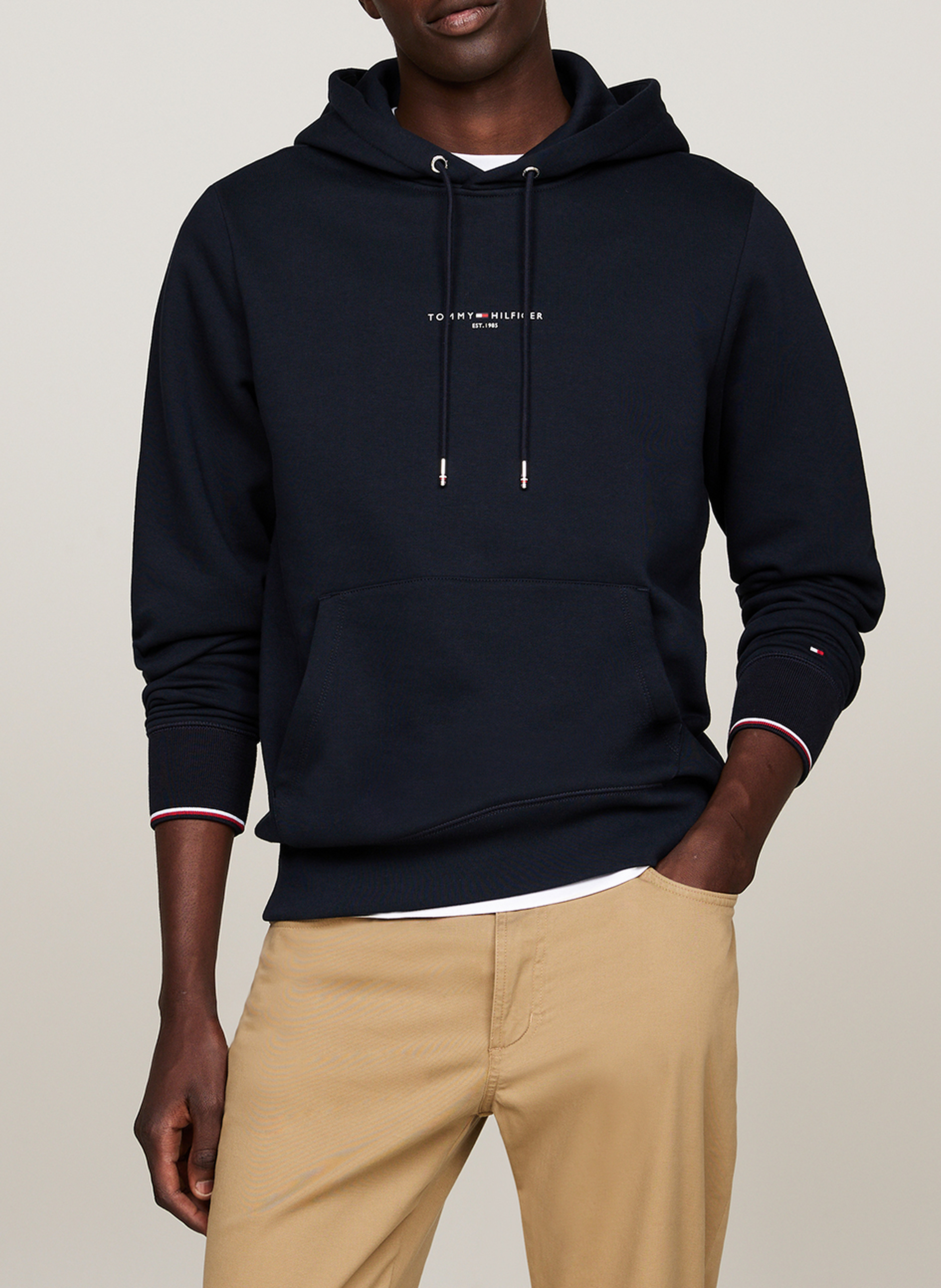 Gerade geschnittenes Sweatshirt aus Bio-Baumwoll-Mix TOMMY HILFIGER Blau