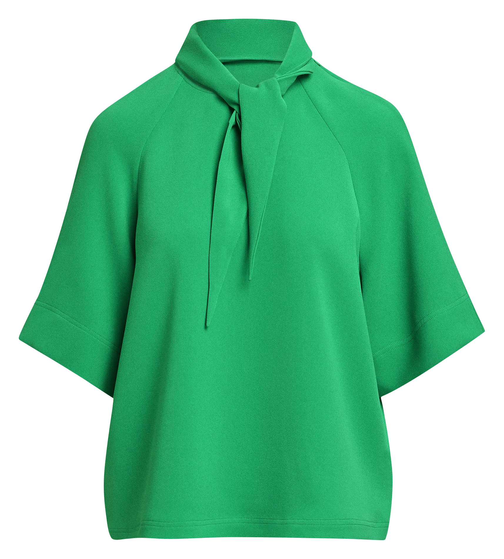Gerader Top mit Schal-Kragen ESSENTIEL ANTWERP Grun