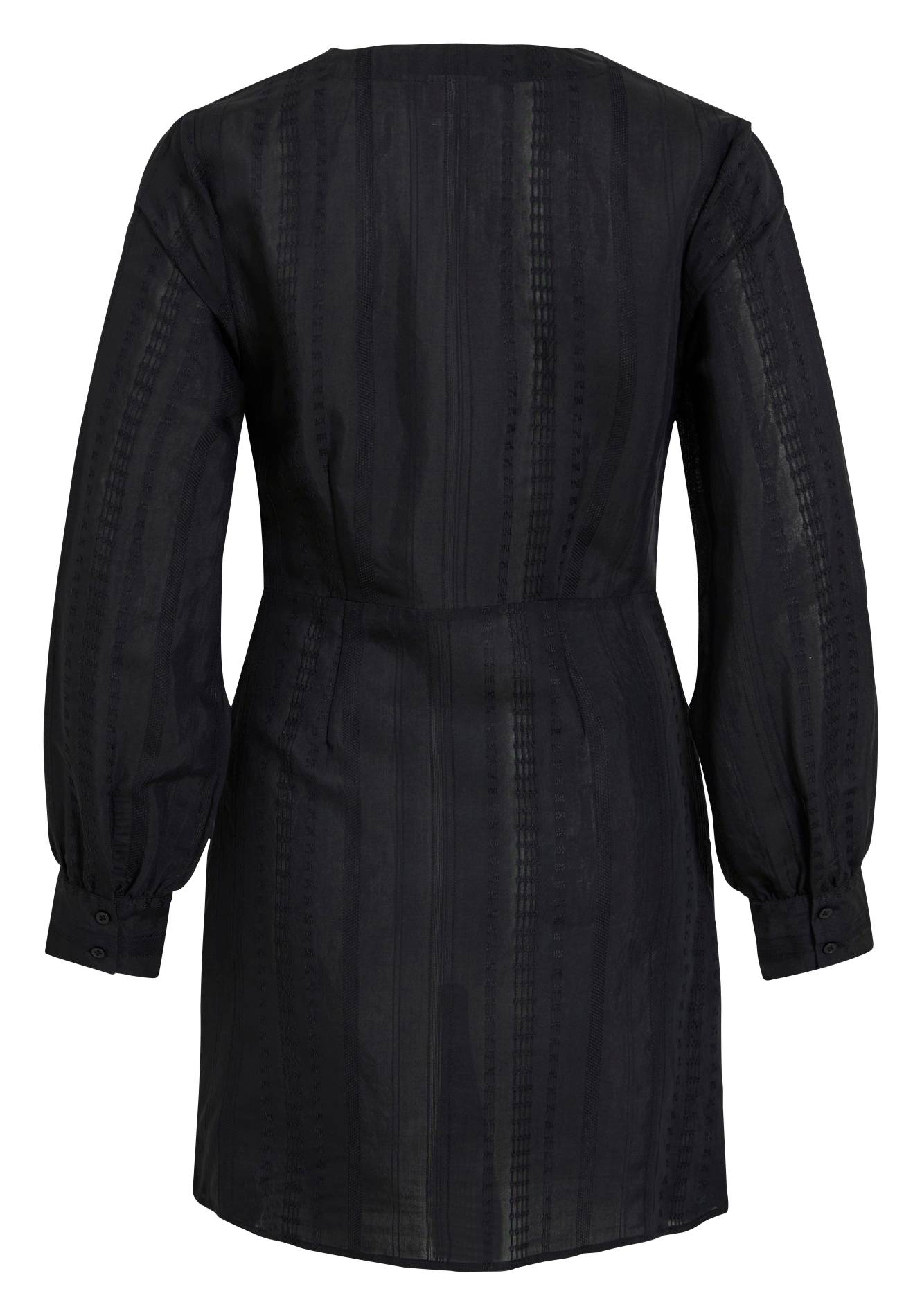Robe courte cintrée col v plissée VILA Black