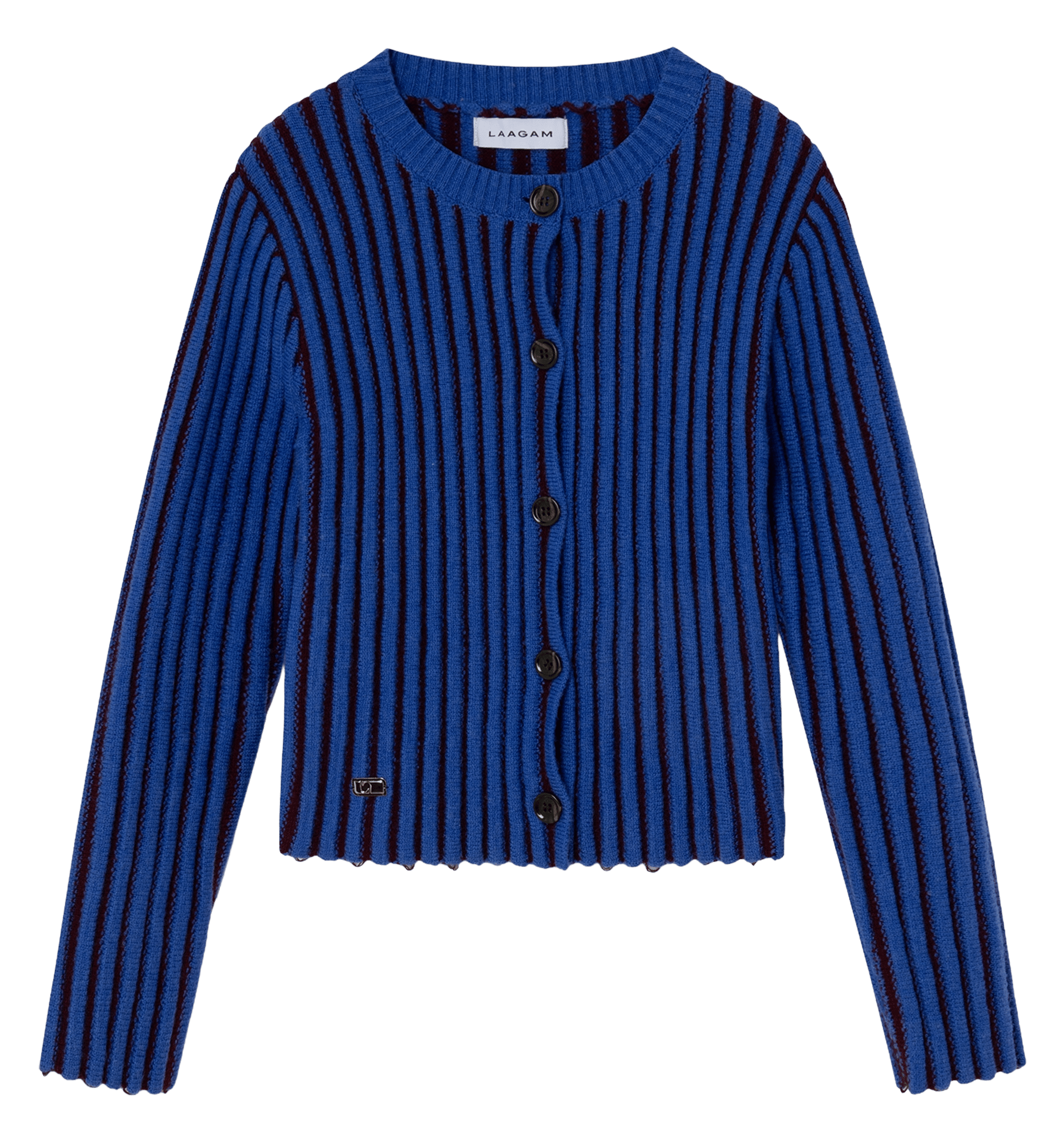 Strickjacke mit Rundhalsausschnitt LAAGAM Blau