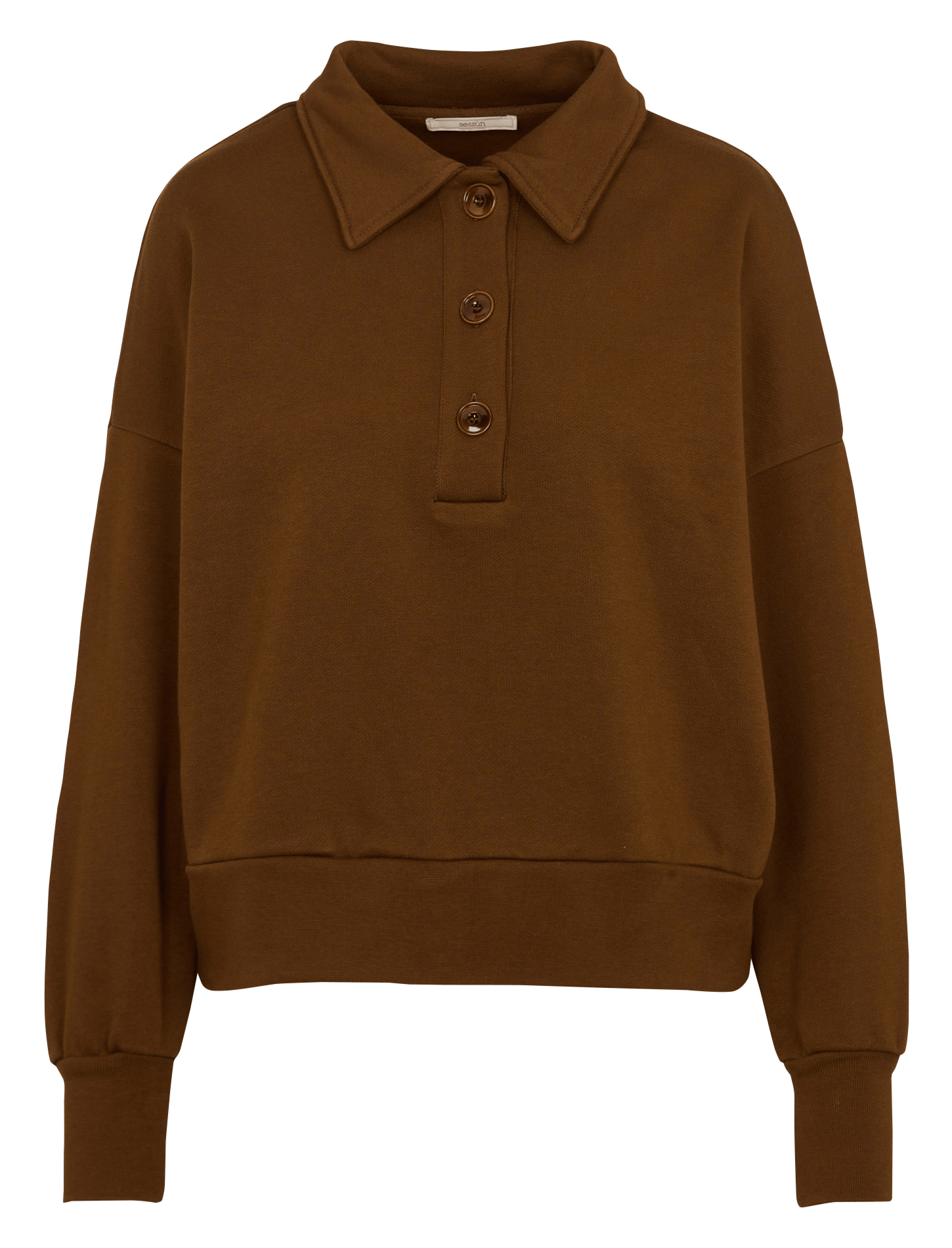 Oversized sweater van katoen SESSUN Bruin