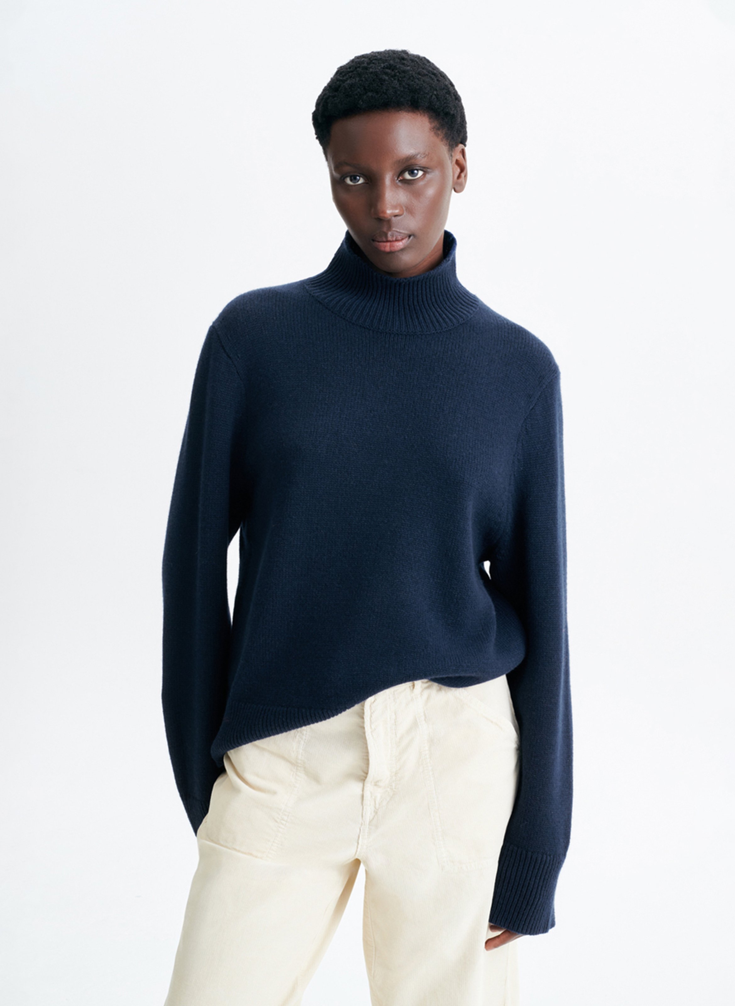Wollpullover mit Stehkragen VANESSA BRUNO Blau