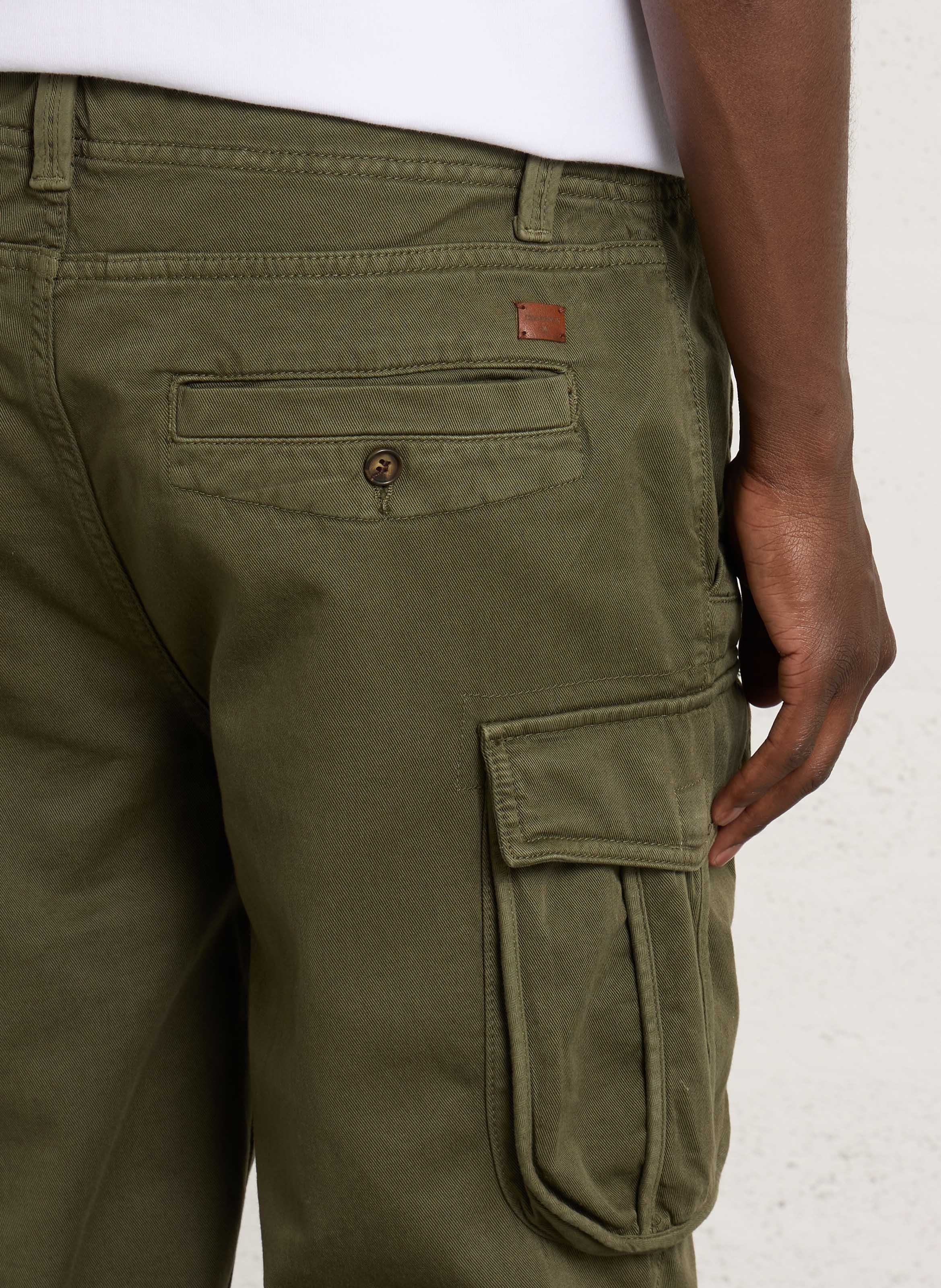 Straight-fit jeans van katoenmix CHEVIGNON Kaki