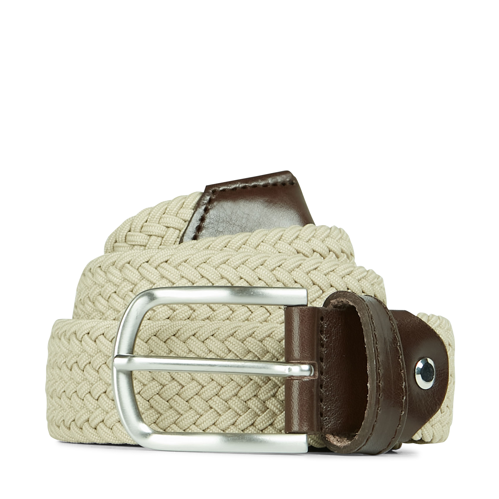 Geflochtener Gürtel mit Schnalle AU PRINTEMPS PARIS Beige
