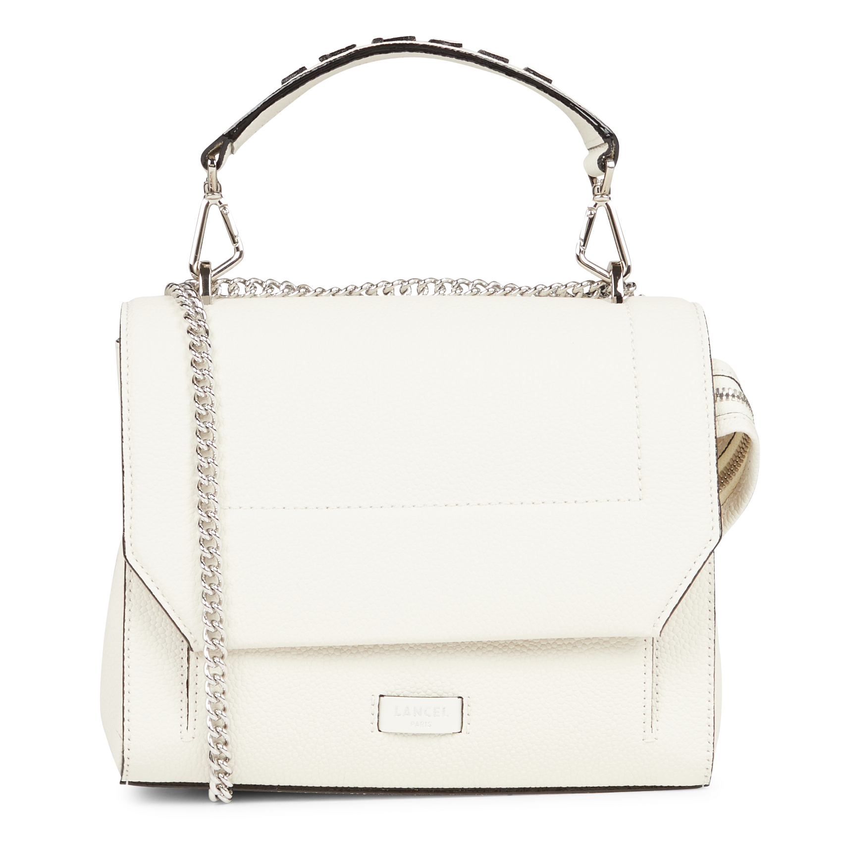 Umschlagtasche aus genarbtem Leder LANCEL Weiss