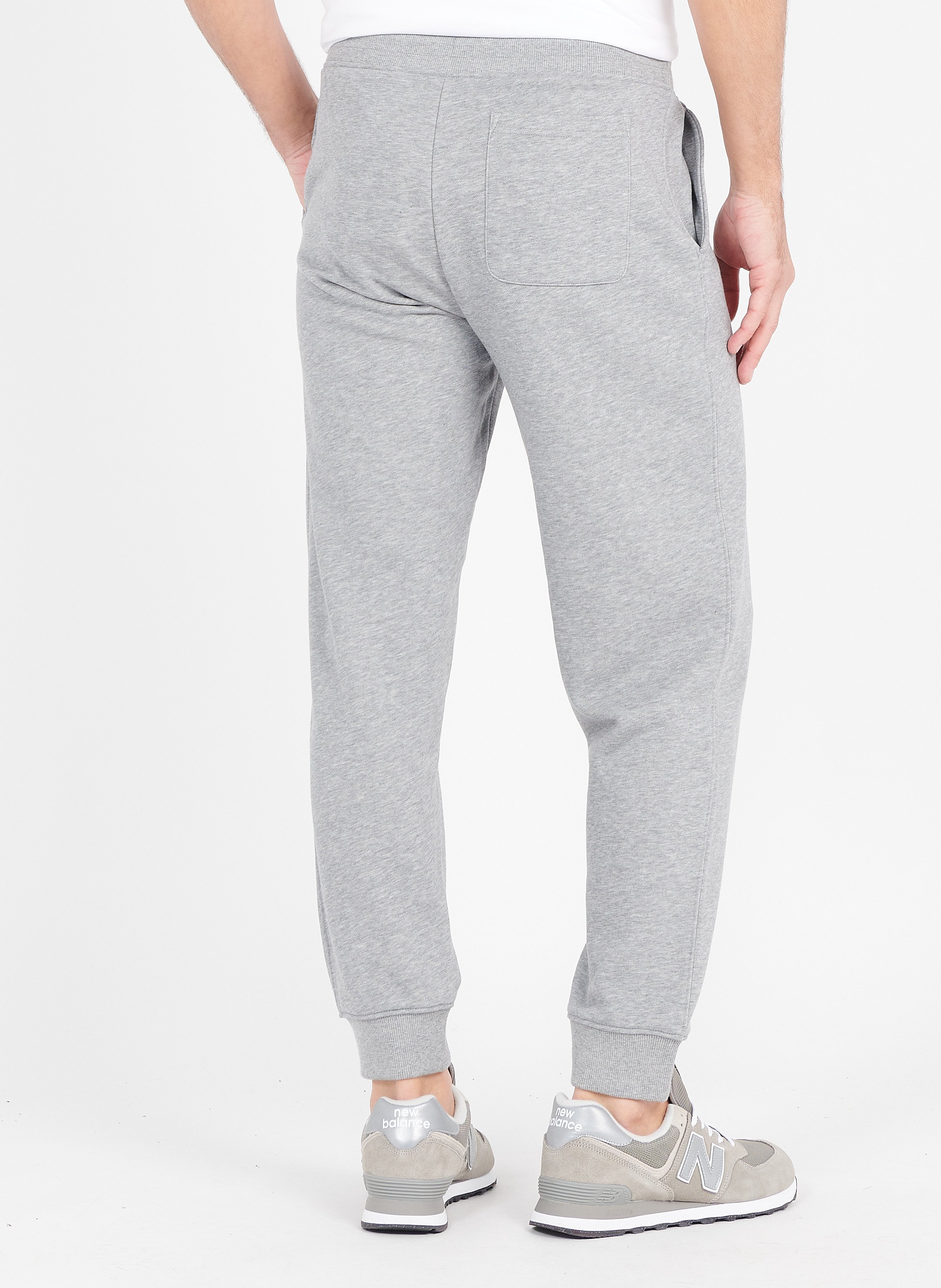 Straight embroidered cotton-blend joggers GANT Grey