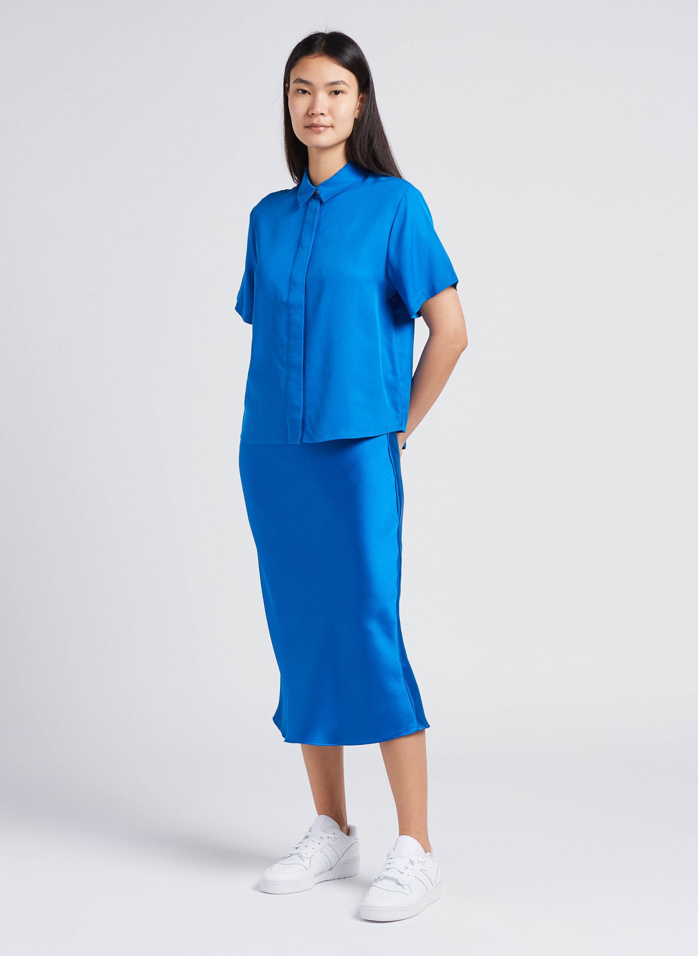 Flowing A-line skirt SAMSOE SAMSOE Green