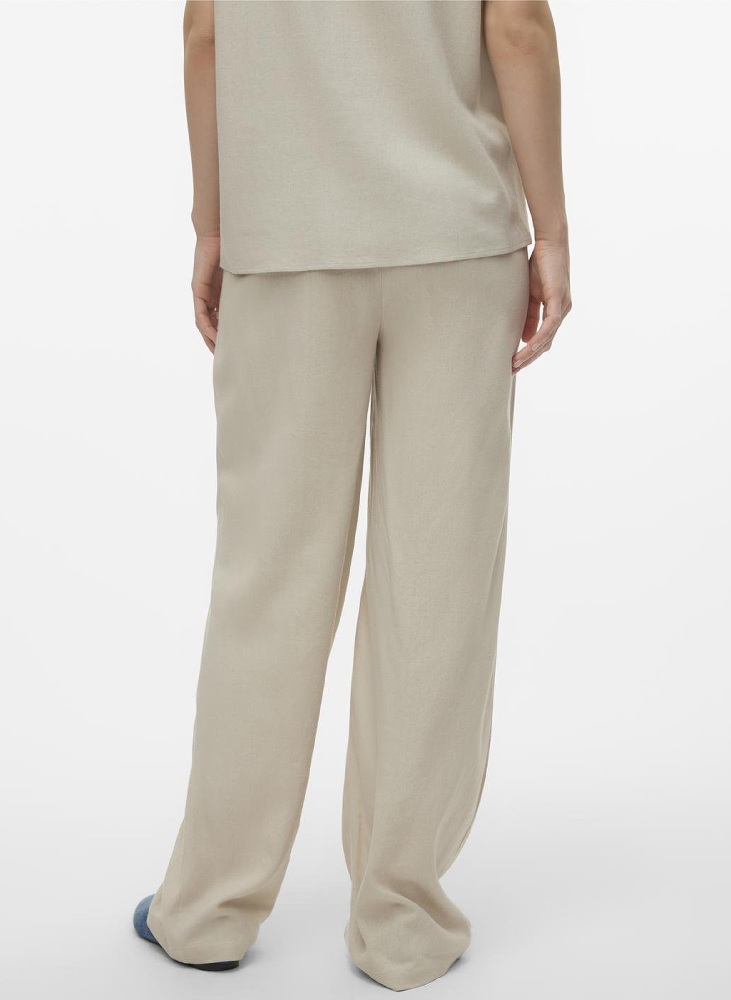 High-rise wide-leg pants MAMALICIOUS White