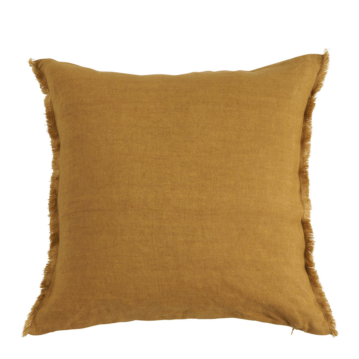 Linen cushion cover BLANC D'IVOIRE Yellow