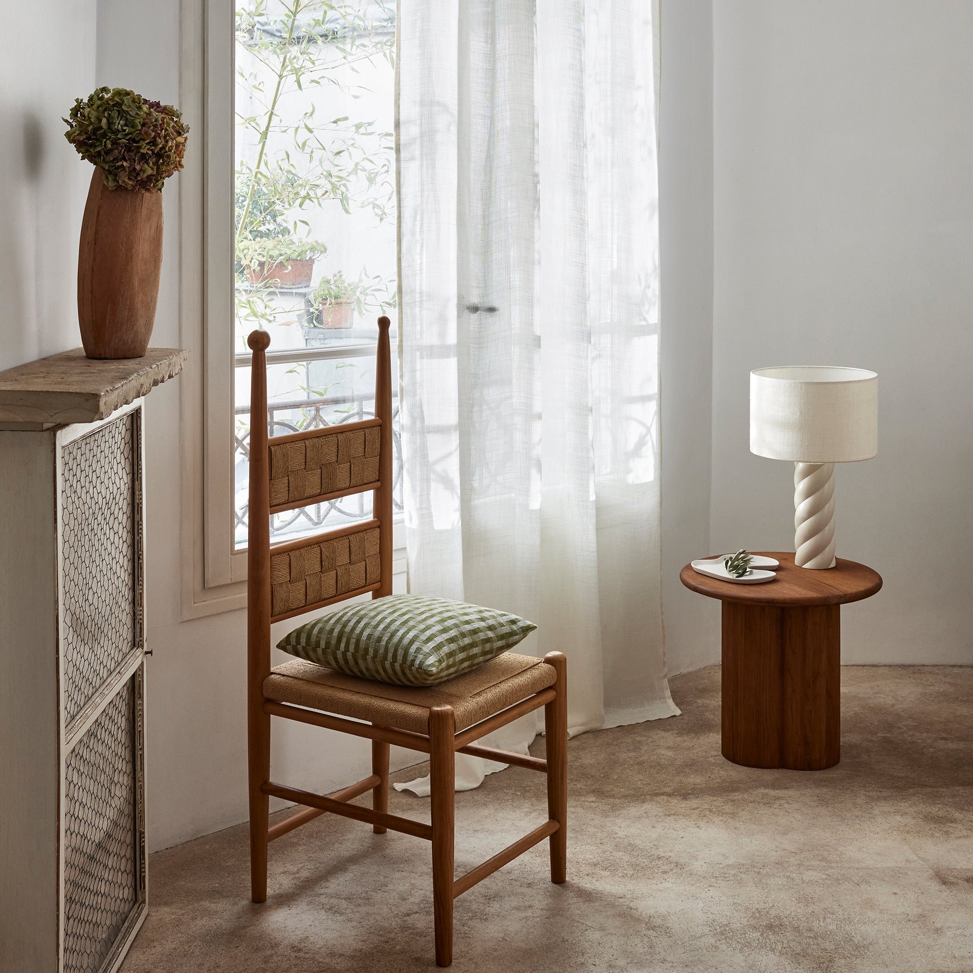 Net curtain with loops MADURA White