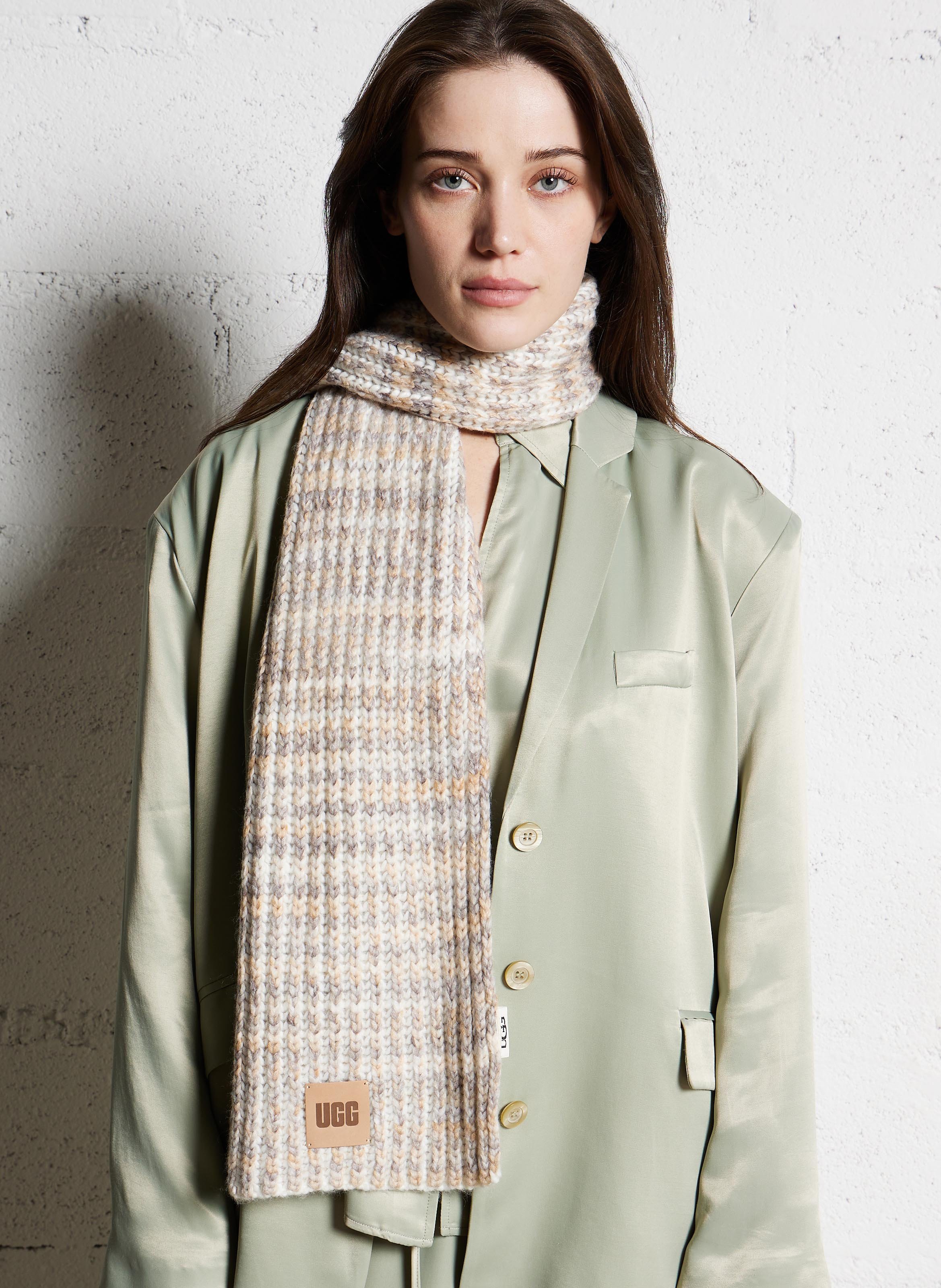 Dik gevlochten sjaal UGG Beige