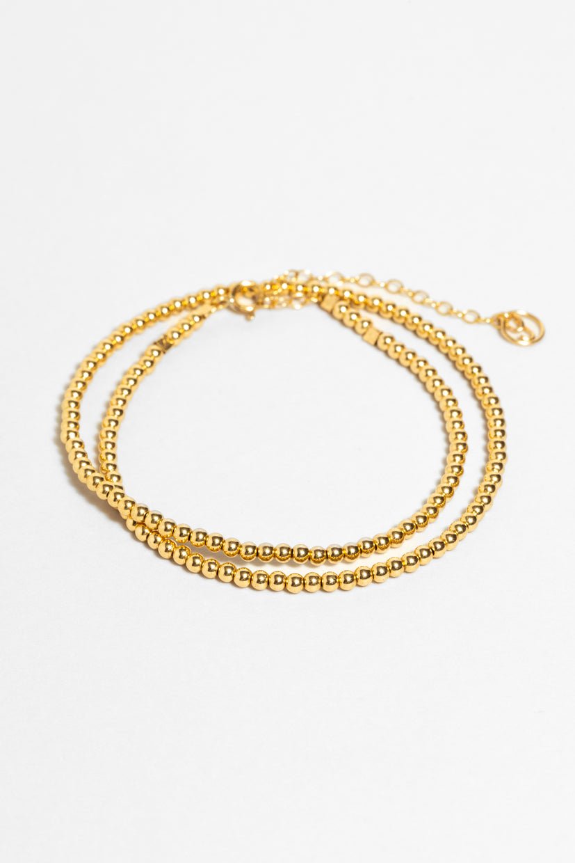 Double necklace-bracelet - gold YAY Golden