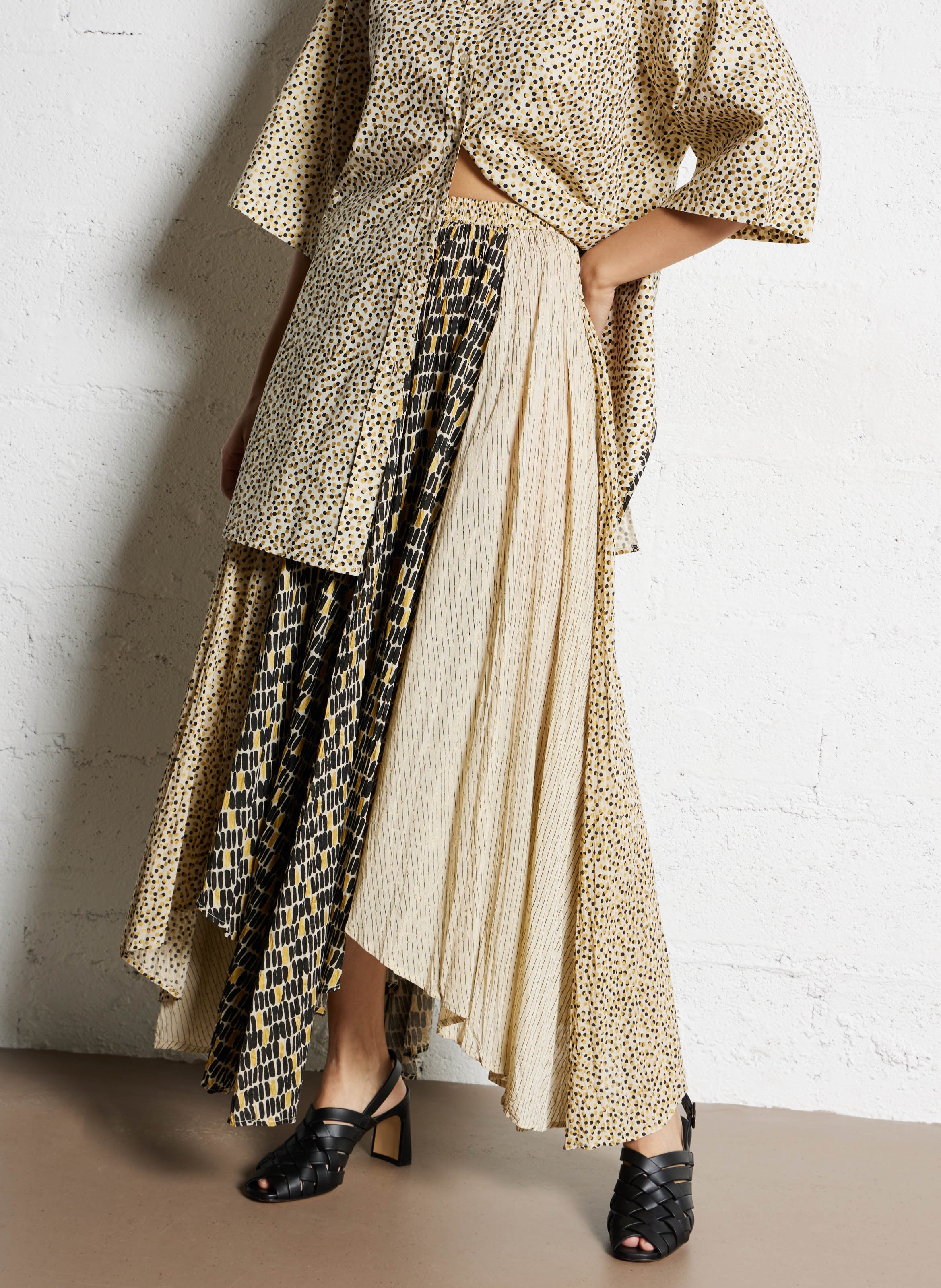 Jupe longue en coton imprimé MES DEMOISELLES Multicolore