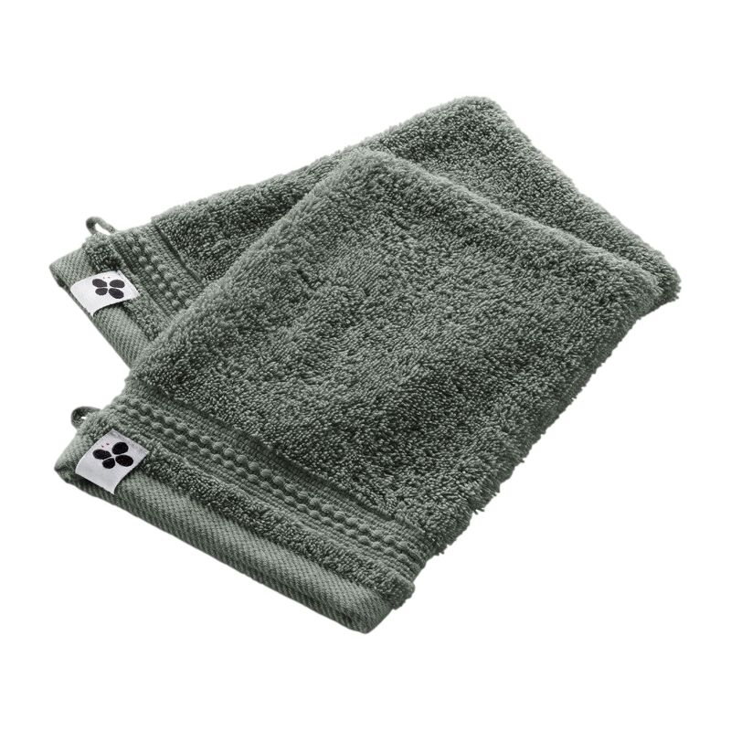 Set of 2 washcloths L'EFFET PAPILLON Green
