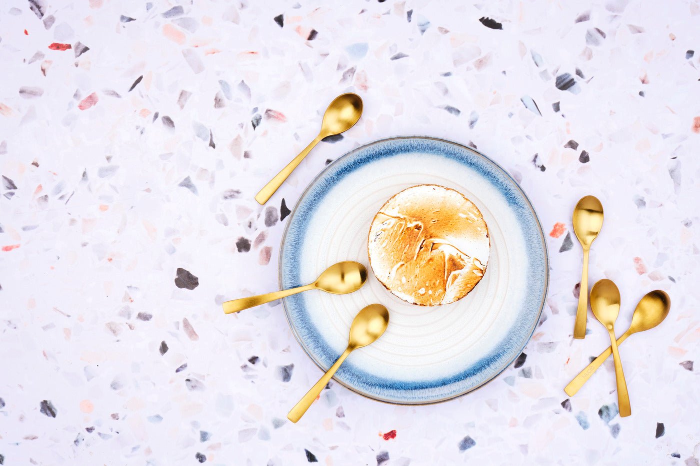 Set of 6 Oglu teaspoons - black BJORN Golden