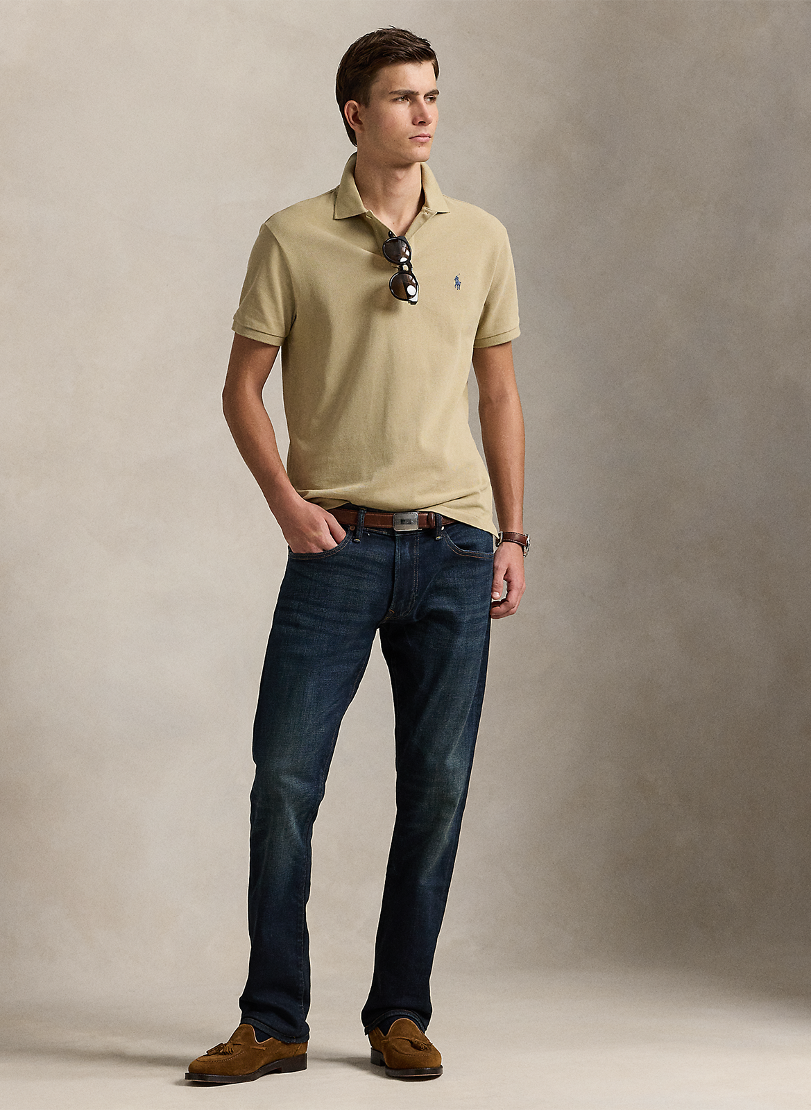 Polo slim-fit en coton POLO RALPH LAUREN Beige