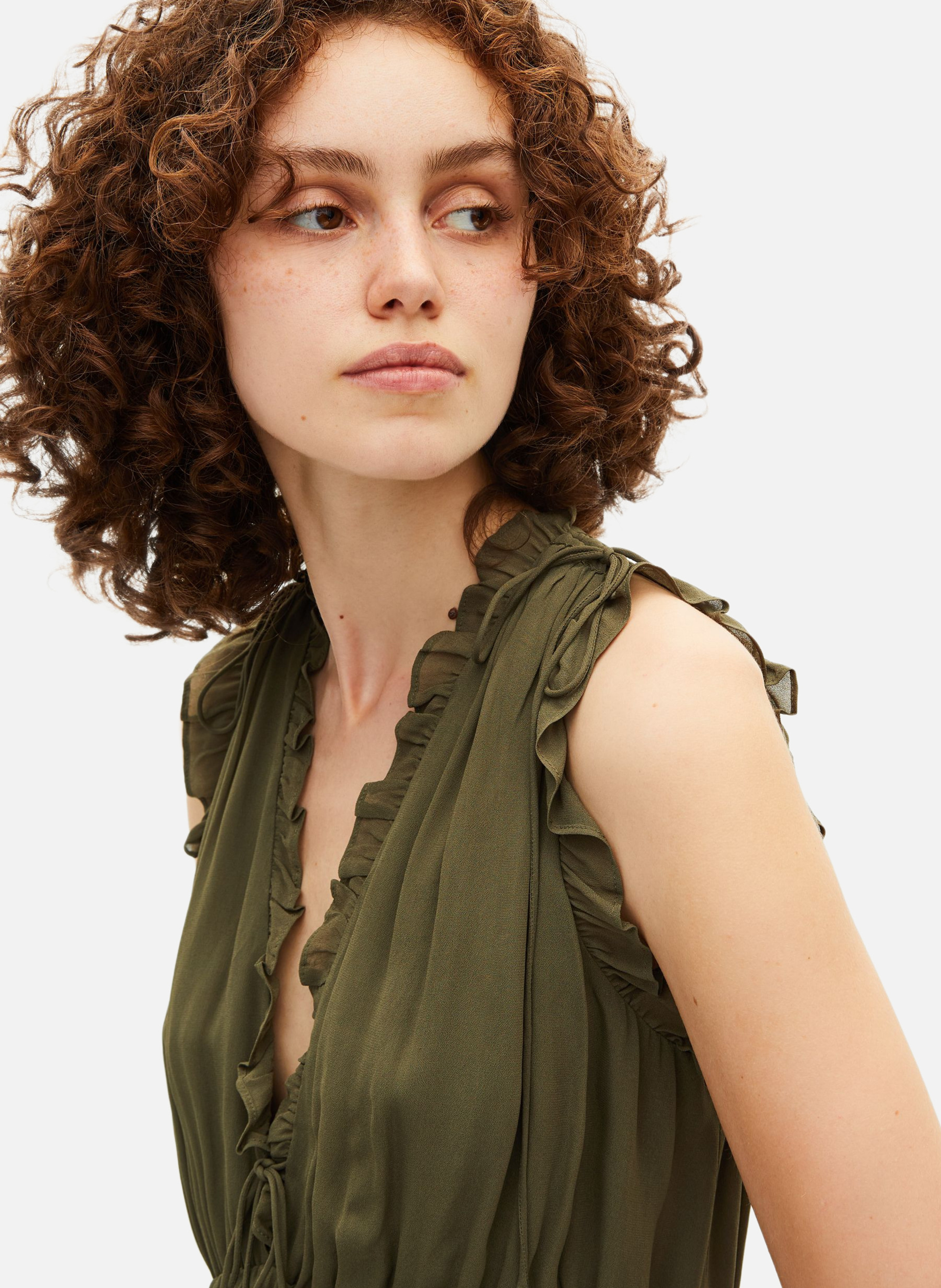 Short dress with ruffles THE KOOPLES Green