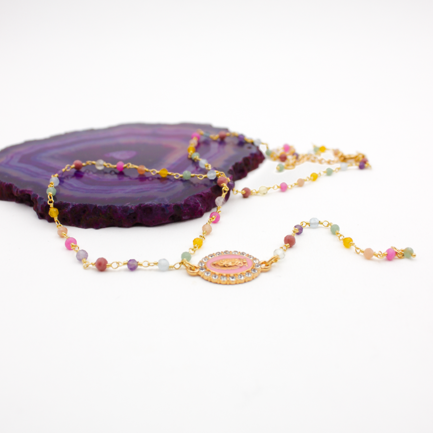 Chapelet chakra pastel - carla L'ATELIER DES DAMES Doré