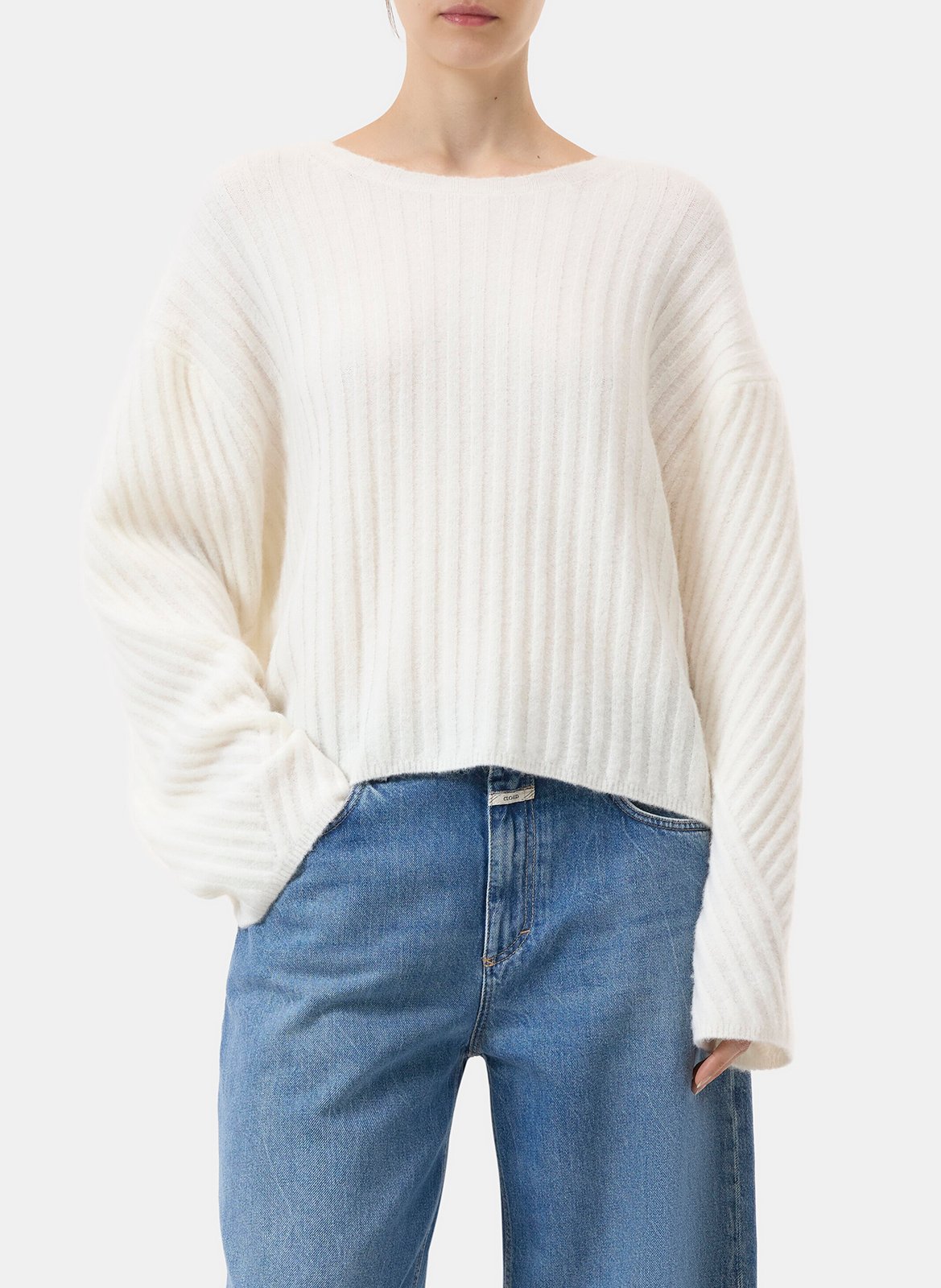 Alpaca wool sweater CLOSED Beige