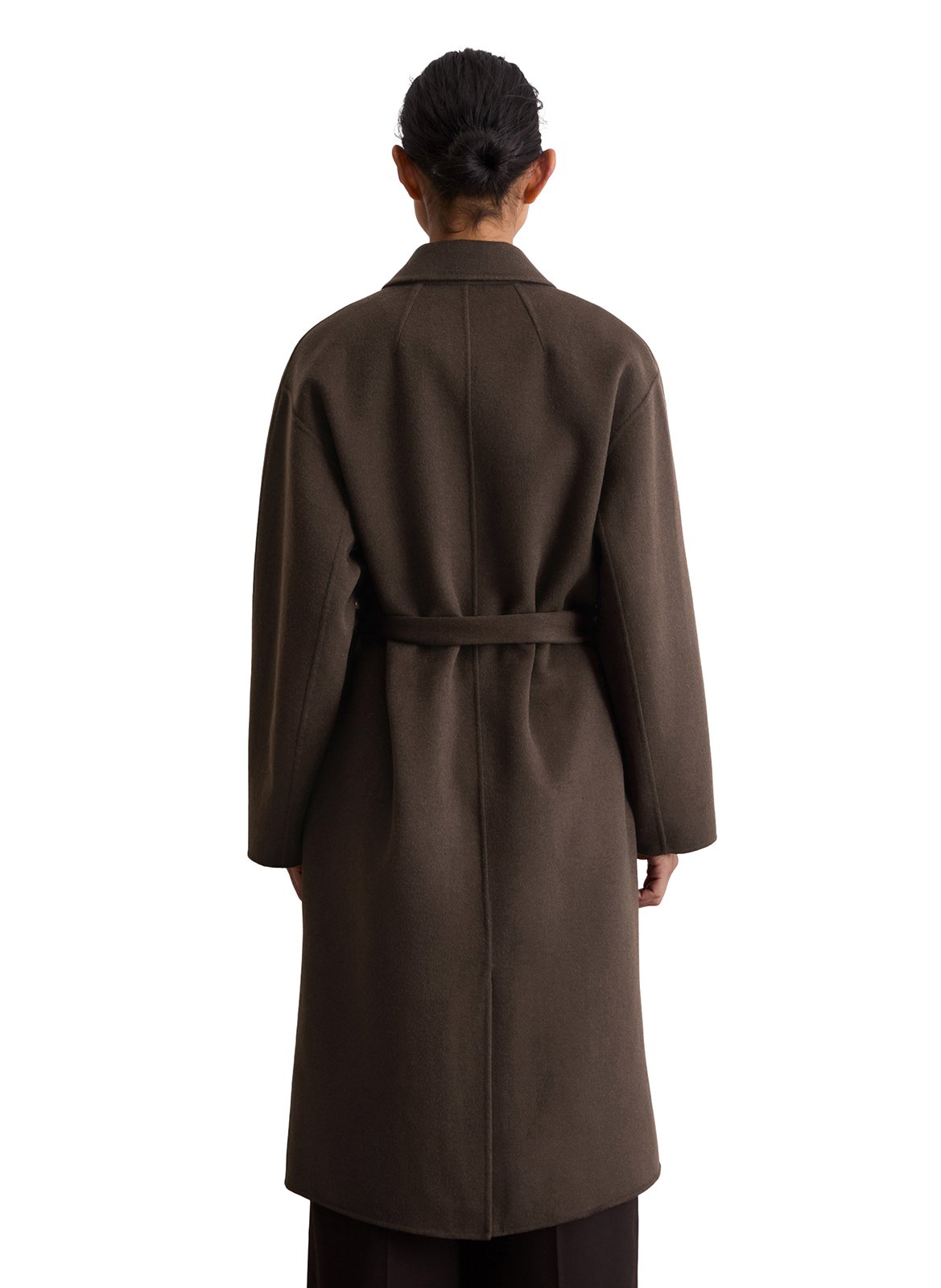 Effen trenchcoat van gemengde wol MARC O'POLO Bruin