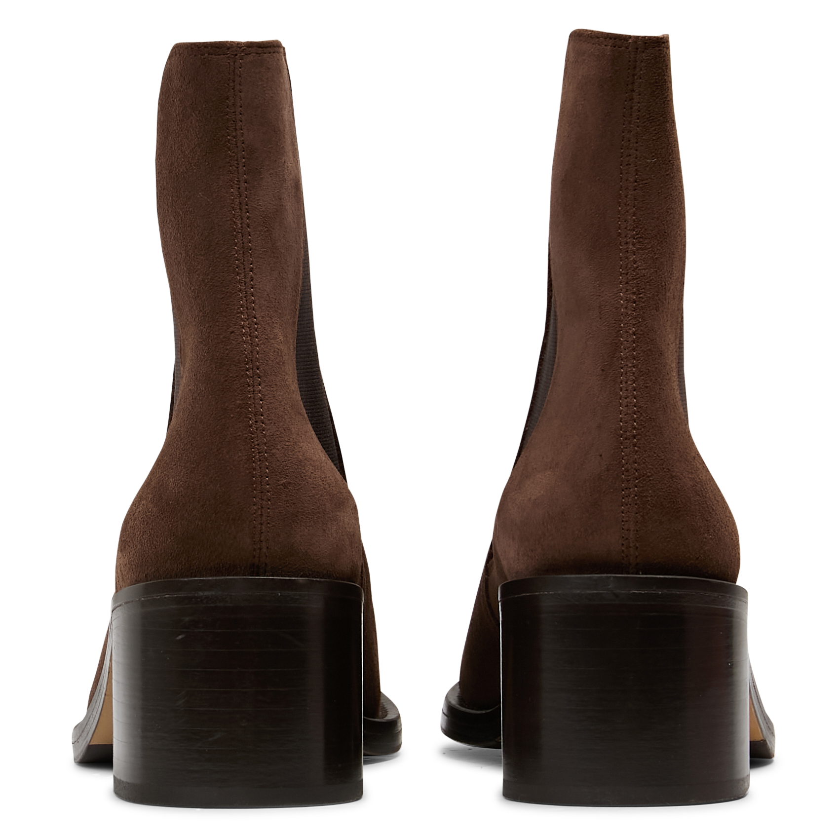 Bottines à talons en cuir RIVECOUR Marron