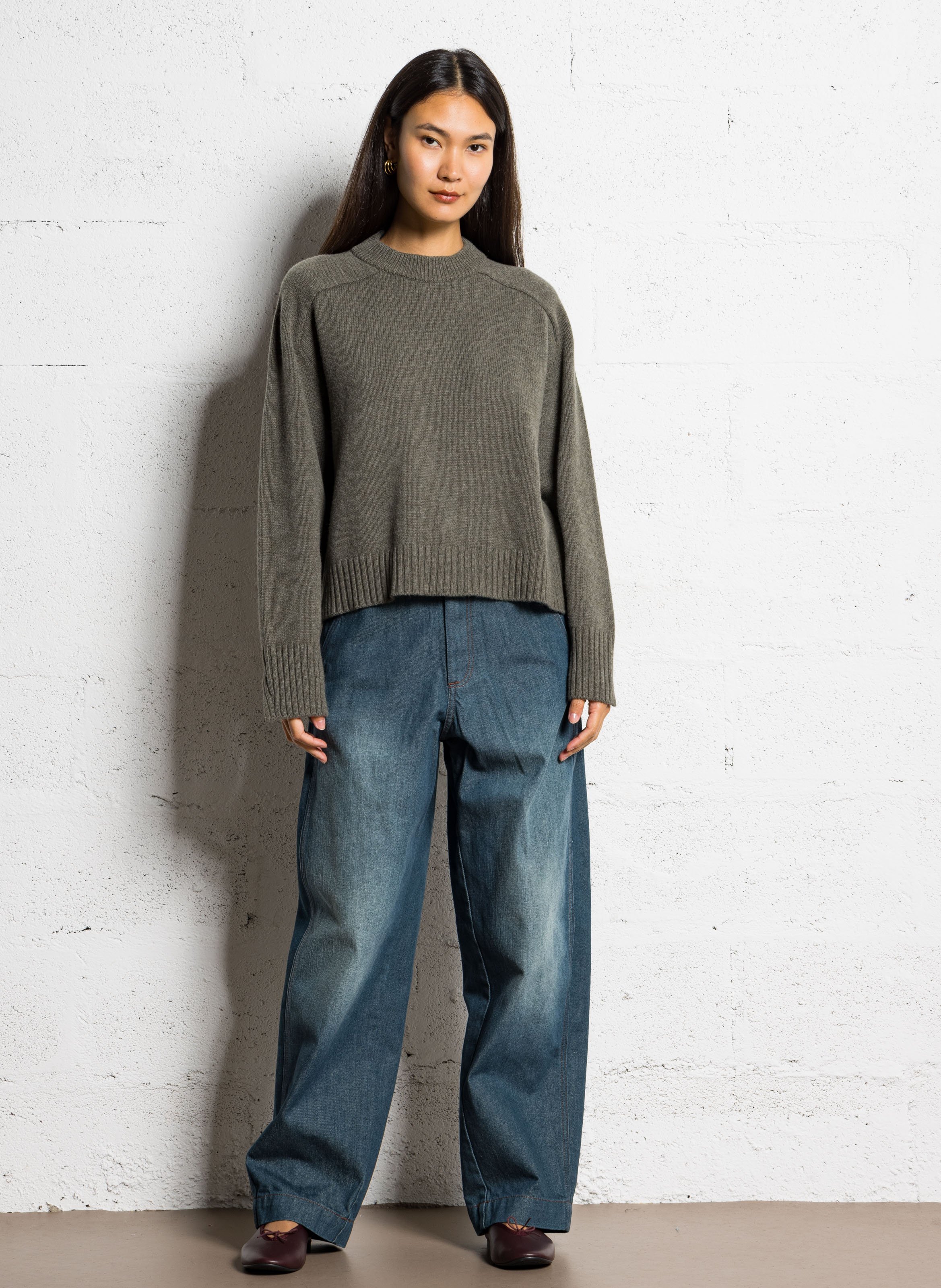 Jean large en coton SOEUR Bleu