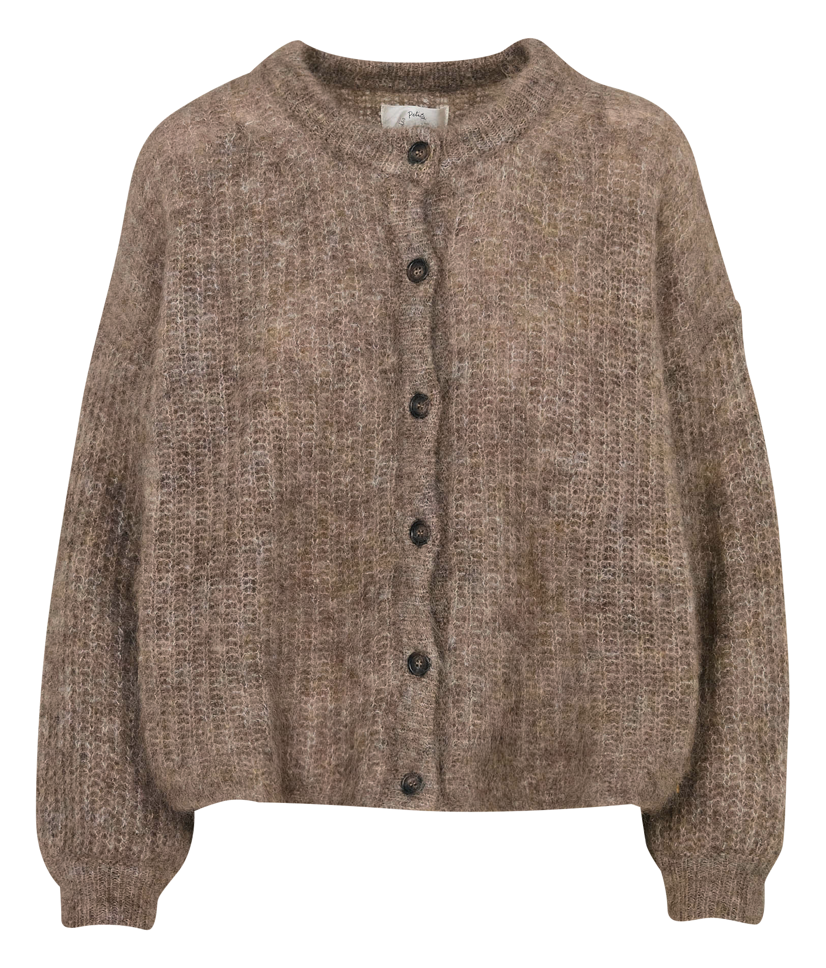 Oversized fluffy wool blend vest DES PETITS HAUTS Beige