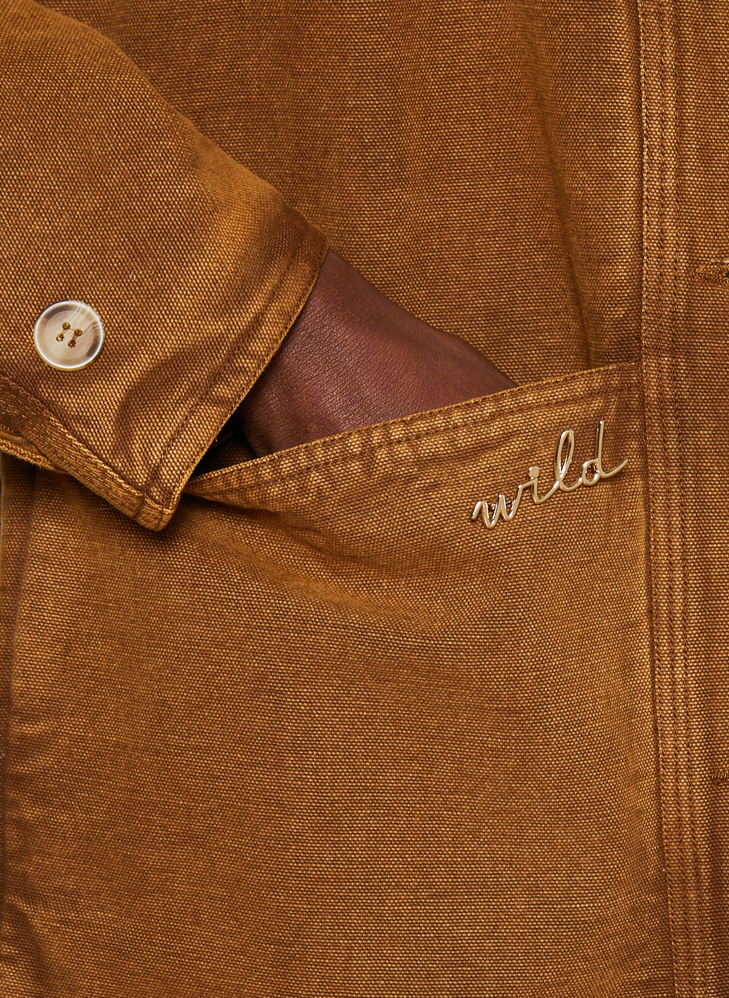 Brass brooch DES PETITS HAUTS Golden