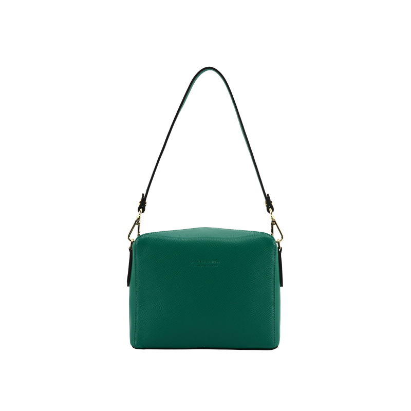 Shoulder bag - coated grain POURCHET Green