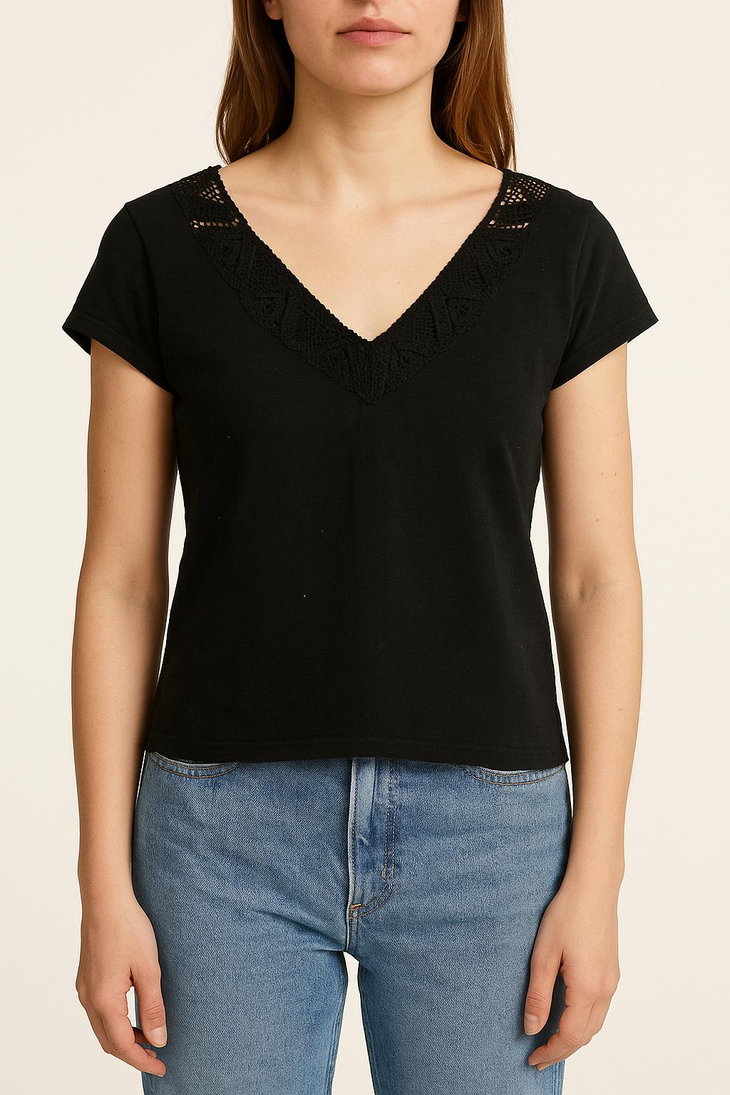 Tommy Badge T-shirt SEZANE - Seconde main Black