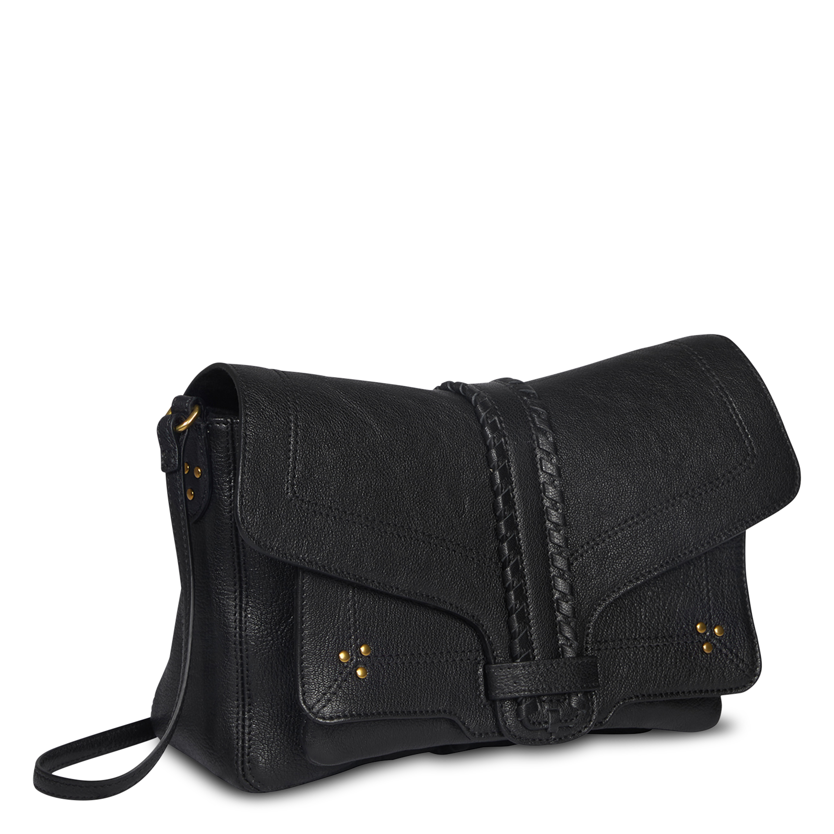 Sac bandoulière à rabat en cuir JEROME DREYFUSS Black