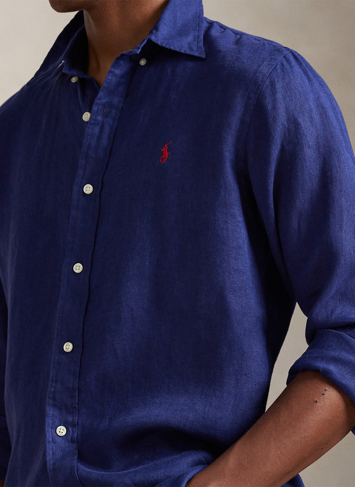 Regular-Fit-Hemd - Leinen POLO RALPH LAUREN Blau