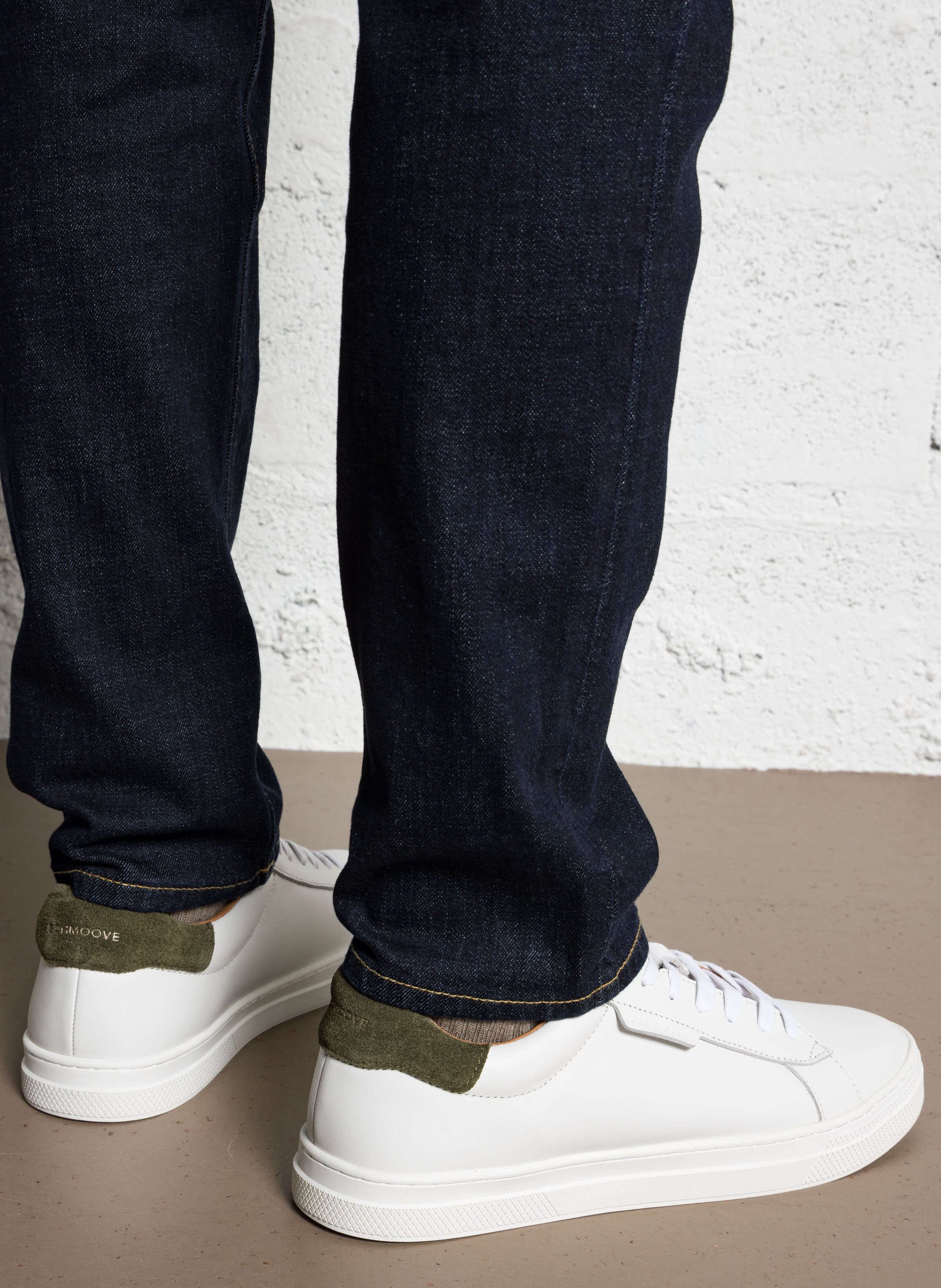 Baskets basses à lacets en cuir SCHMOOVE Blanc