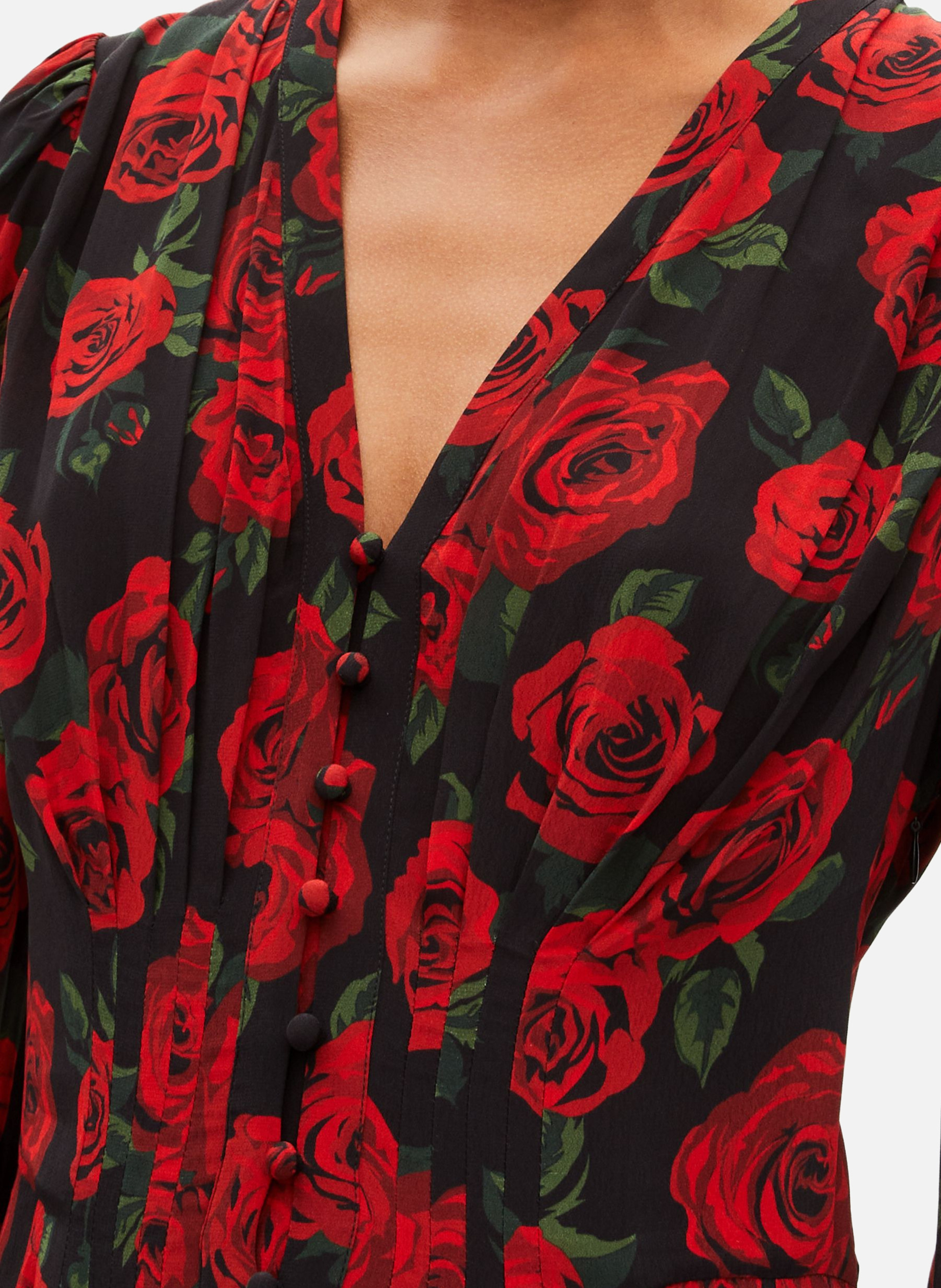 Short floral print dress THE KOOPLES Black