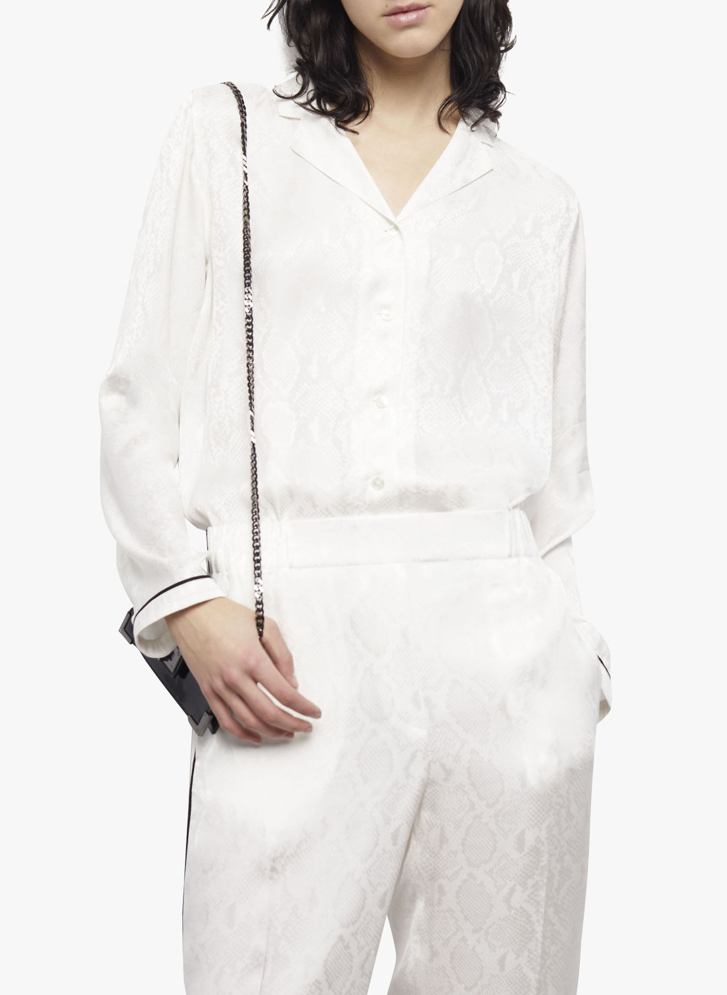 Lange blouse met textuur THE KOOPLES Wit