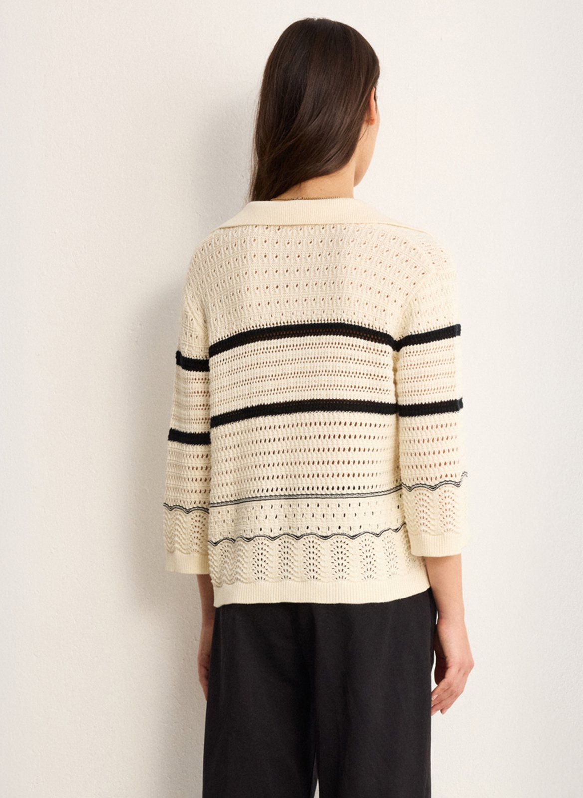 Baumwollpullover mit Polokragen PABLO Beige