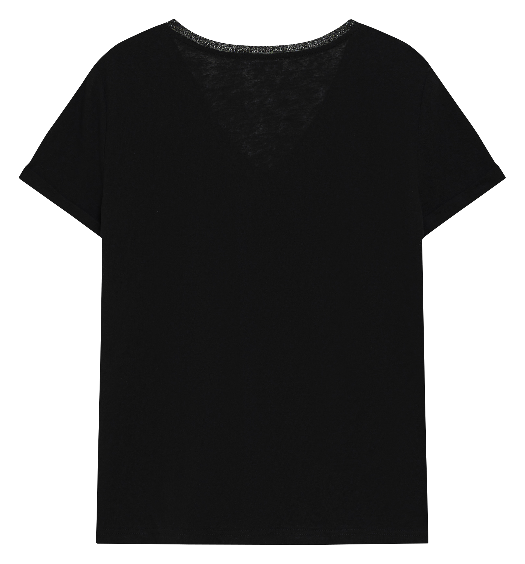 Basic cotton-mix T-shirt Black
