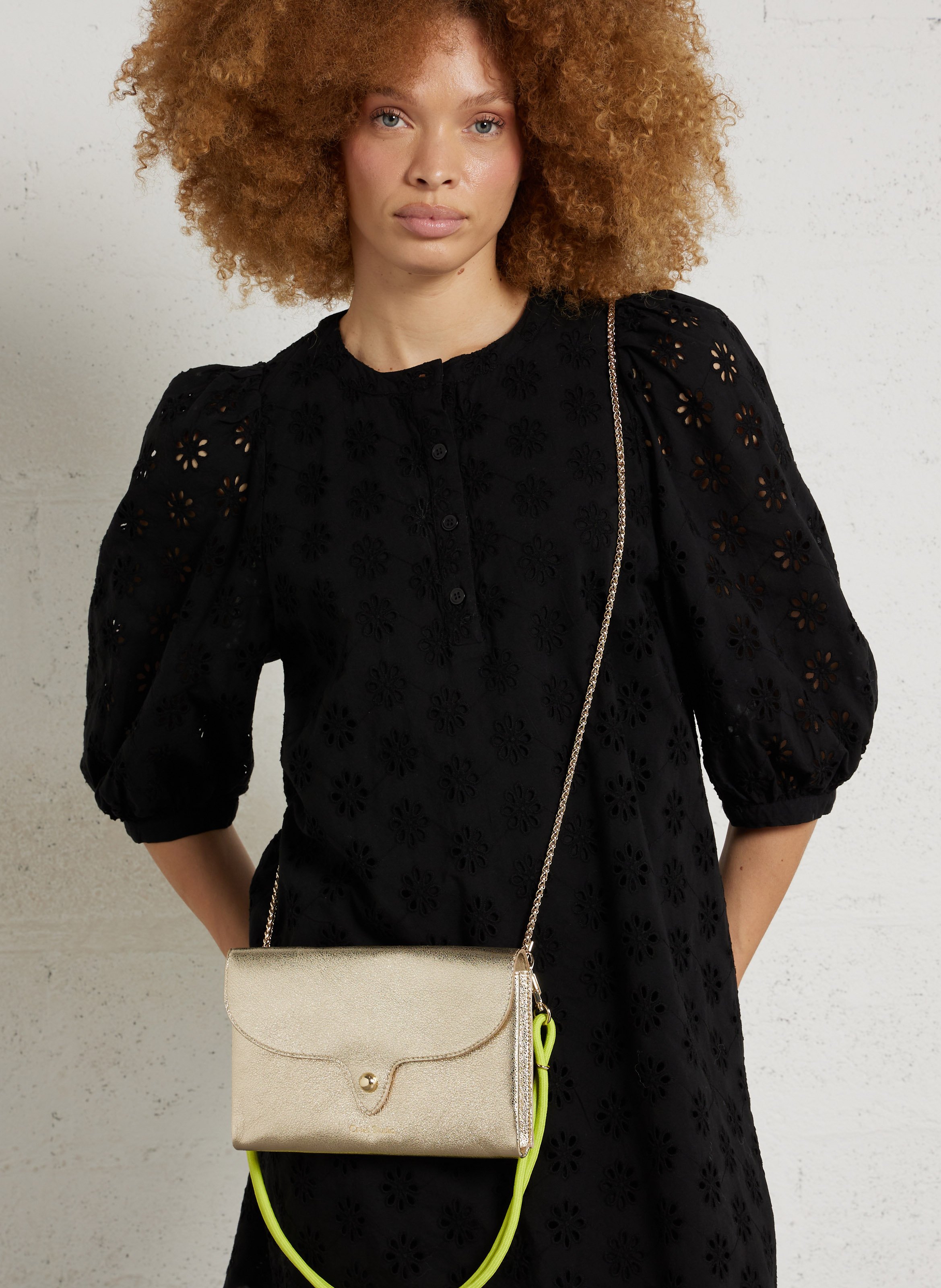 Pochette de soirée en cuir  CRAIE STUDIO Doré