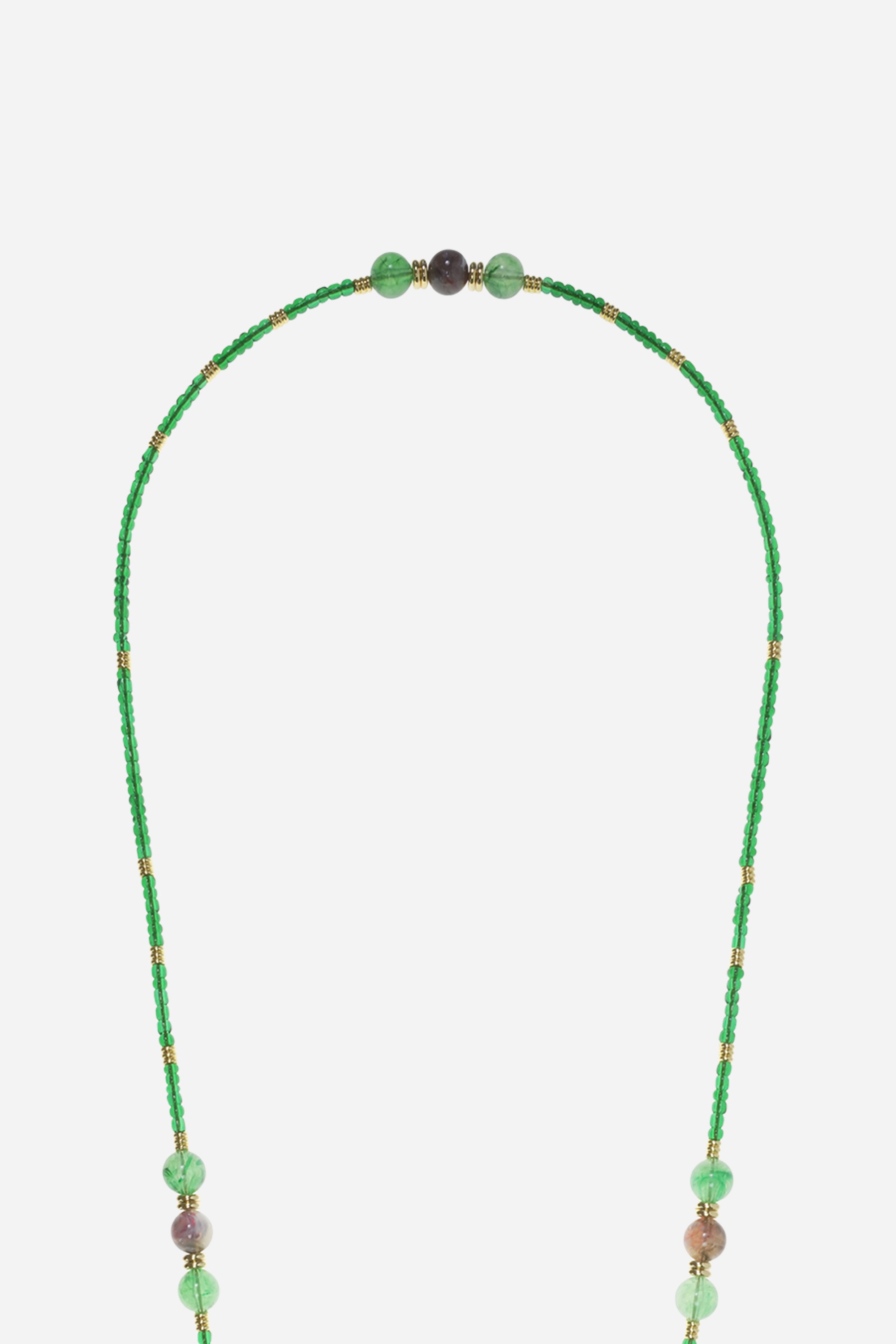 Beaded phone chain LA COQUE FRANCAISE Green