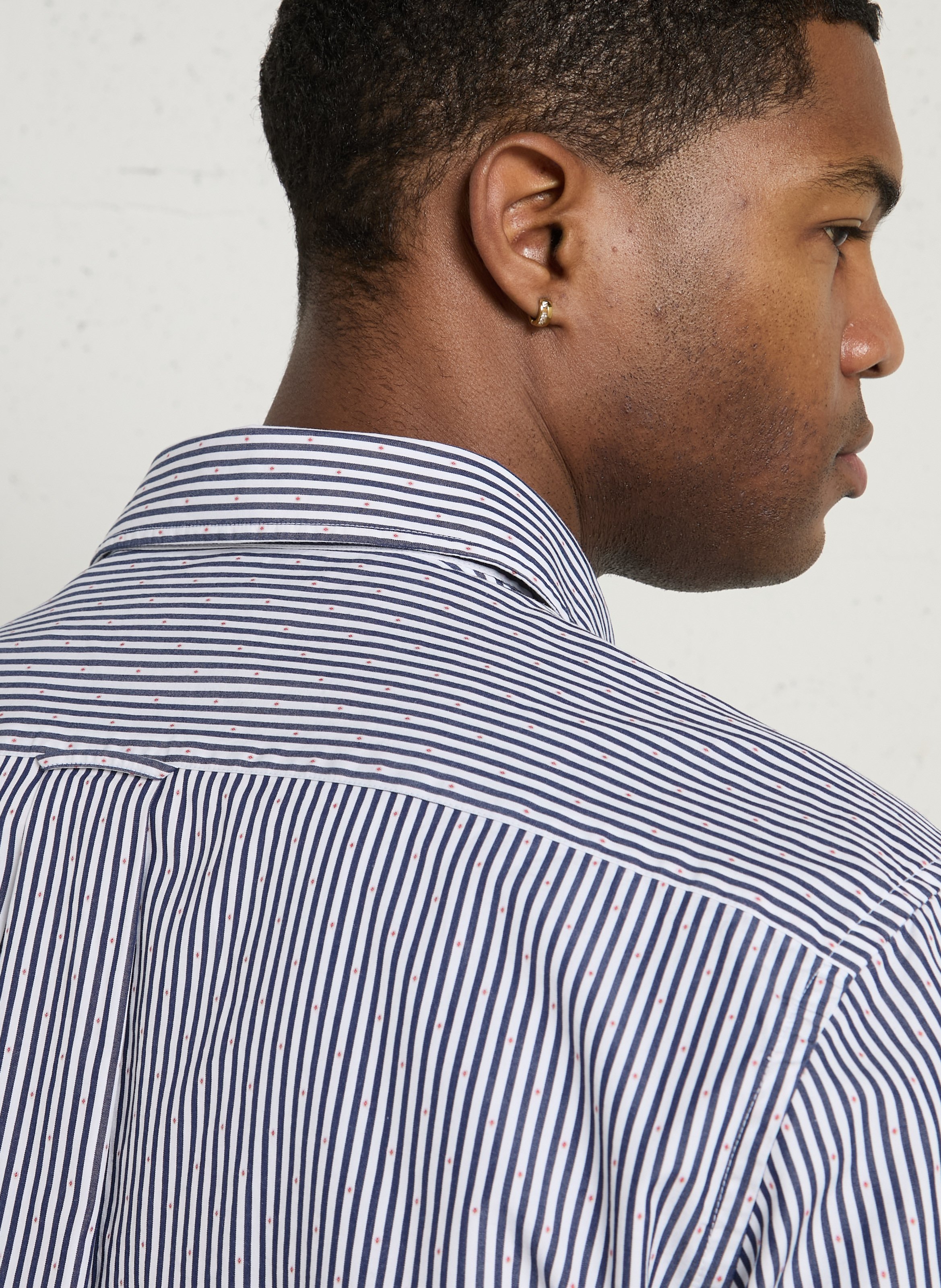 Chemise droite col classique en coton GANT Bleu