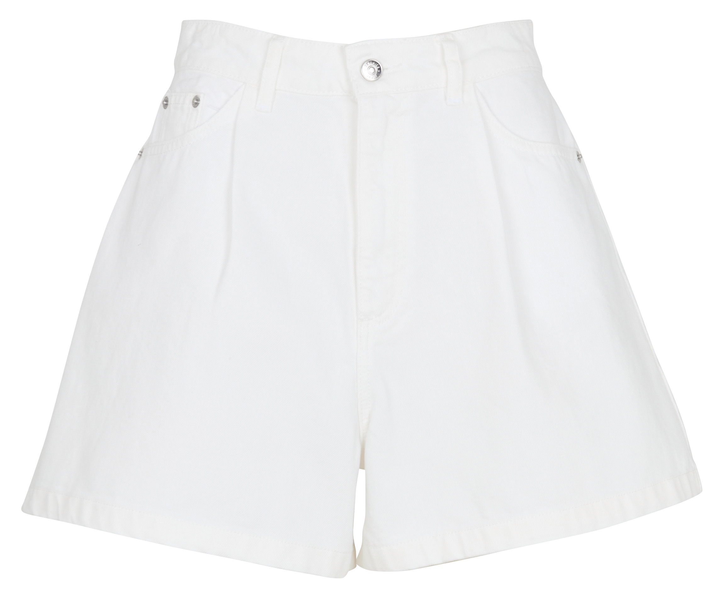 Short large taille haute BERENICE Blanc